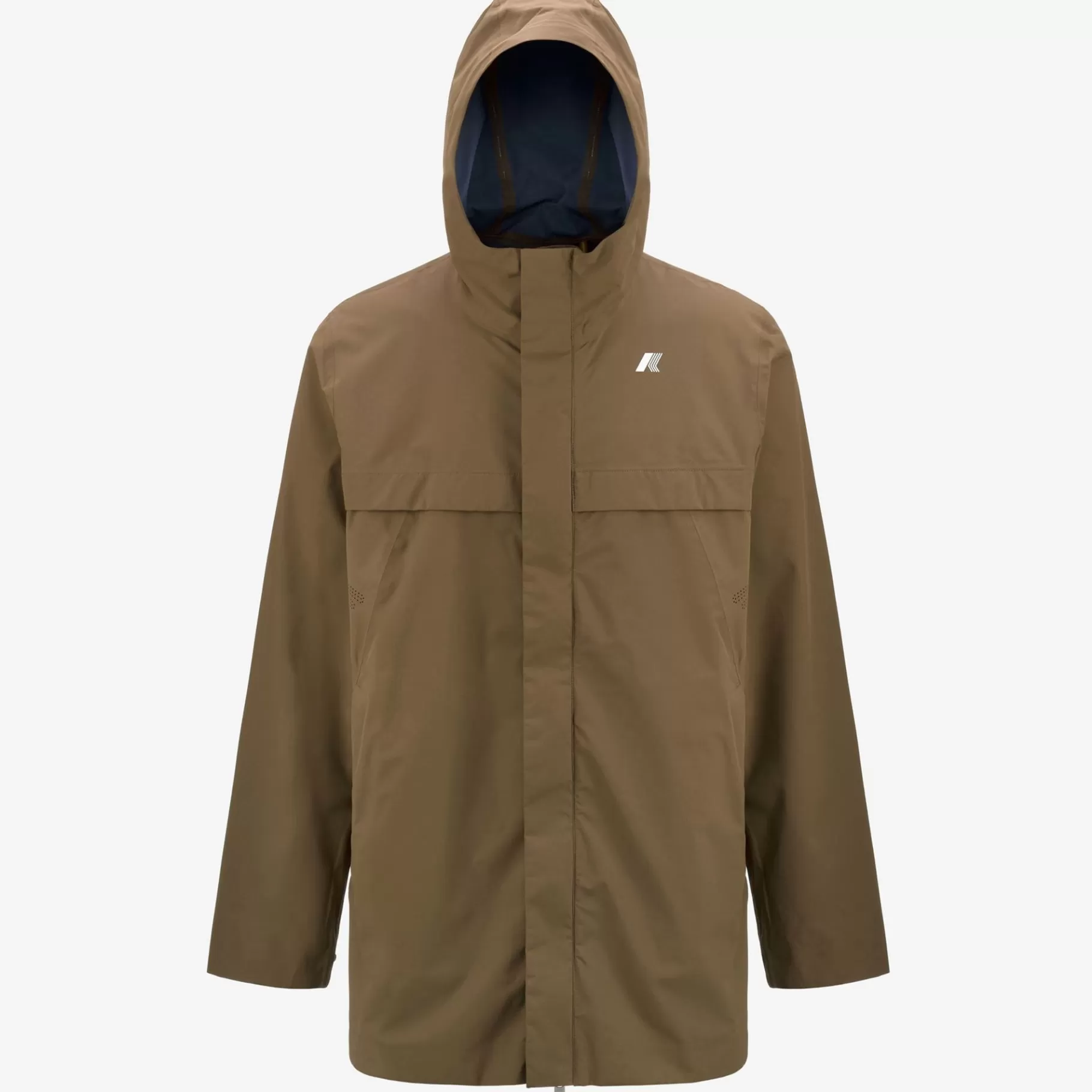 Coats And Long Jackets*K-WAY Igon Eco Sd Contrast - Jackets - 3/4 Length - Man - Brown C-Blue F