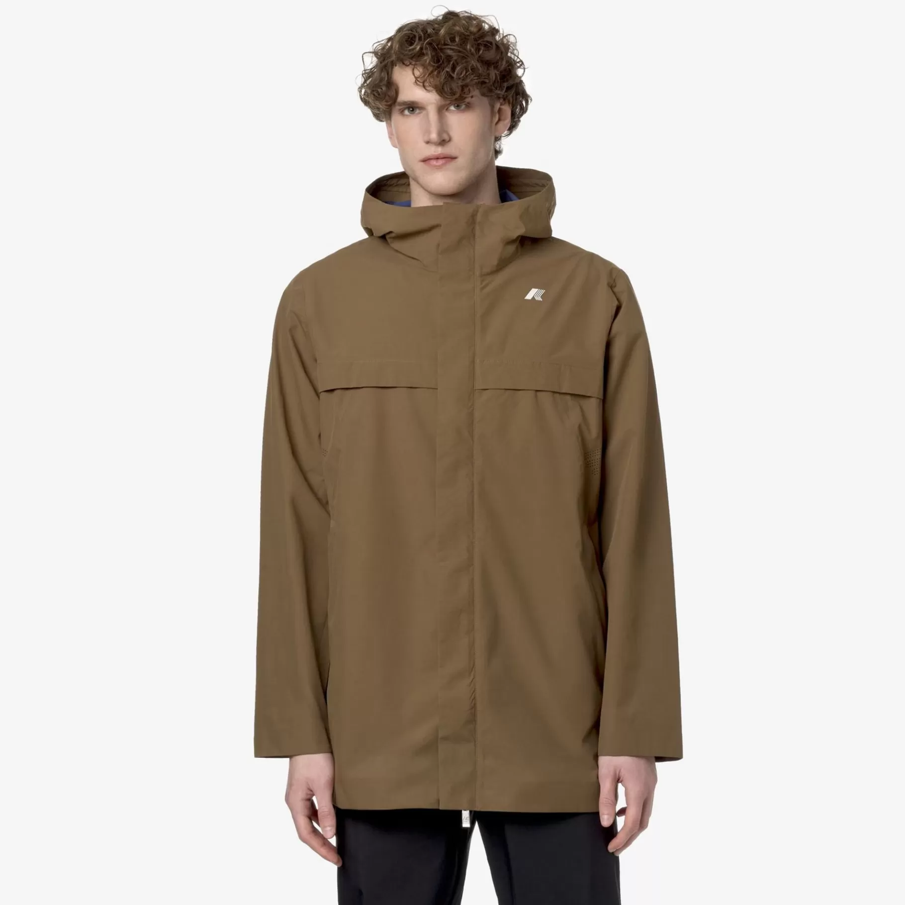Coats And Long Jackets*K-WAY Igon Eco Sd Contrast - Jackets - 3/4 Length - Man - Brown C-Blue F