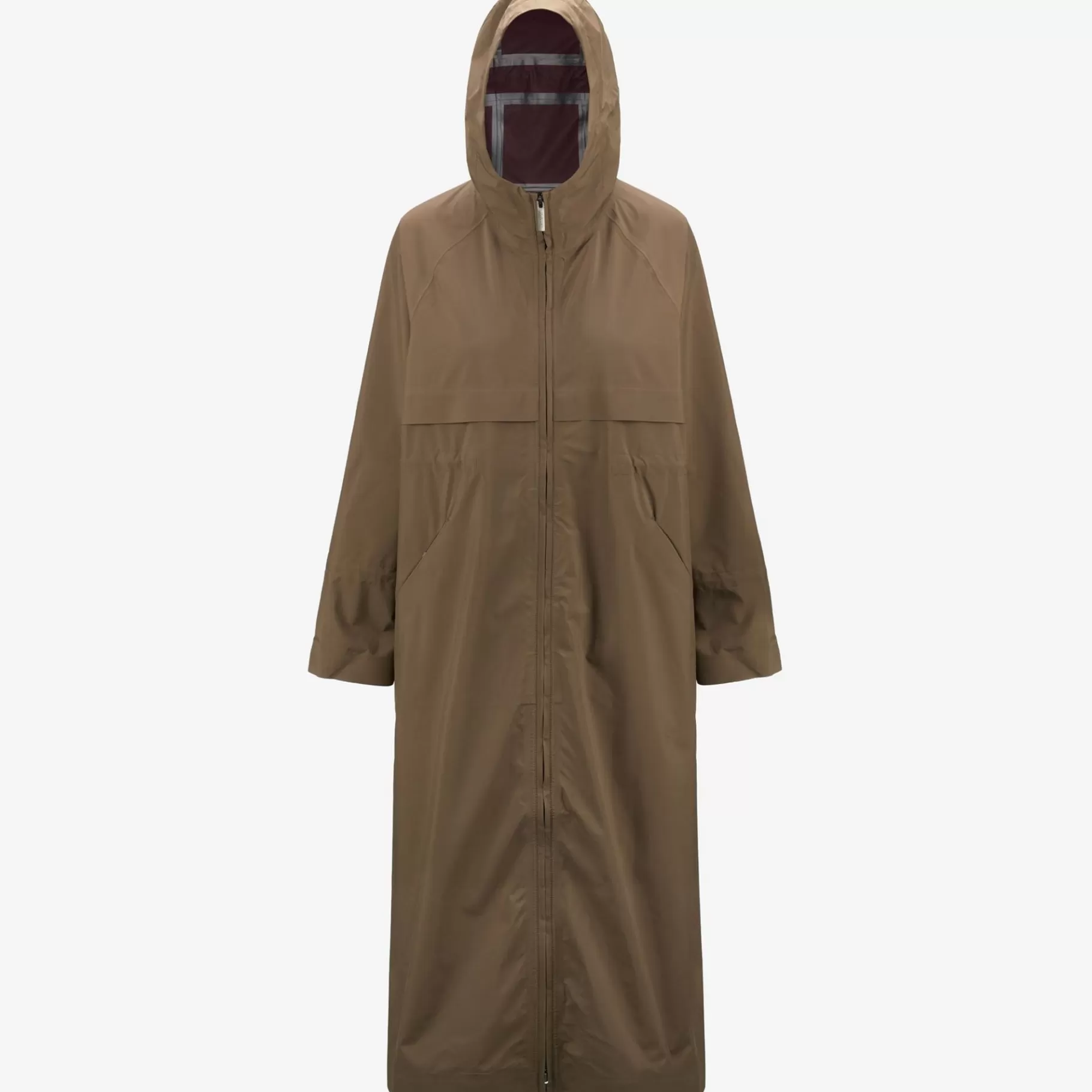 Coats And Long Jackets*K-WAY Isoe Clean Look 3L - Jackets - Long - Woman - Brown Corda-Red Dk