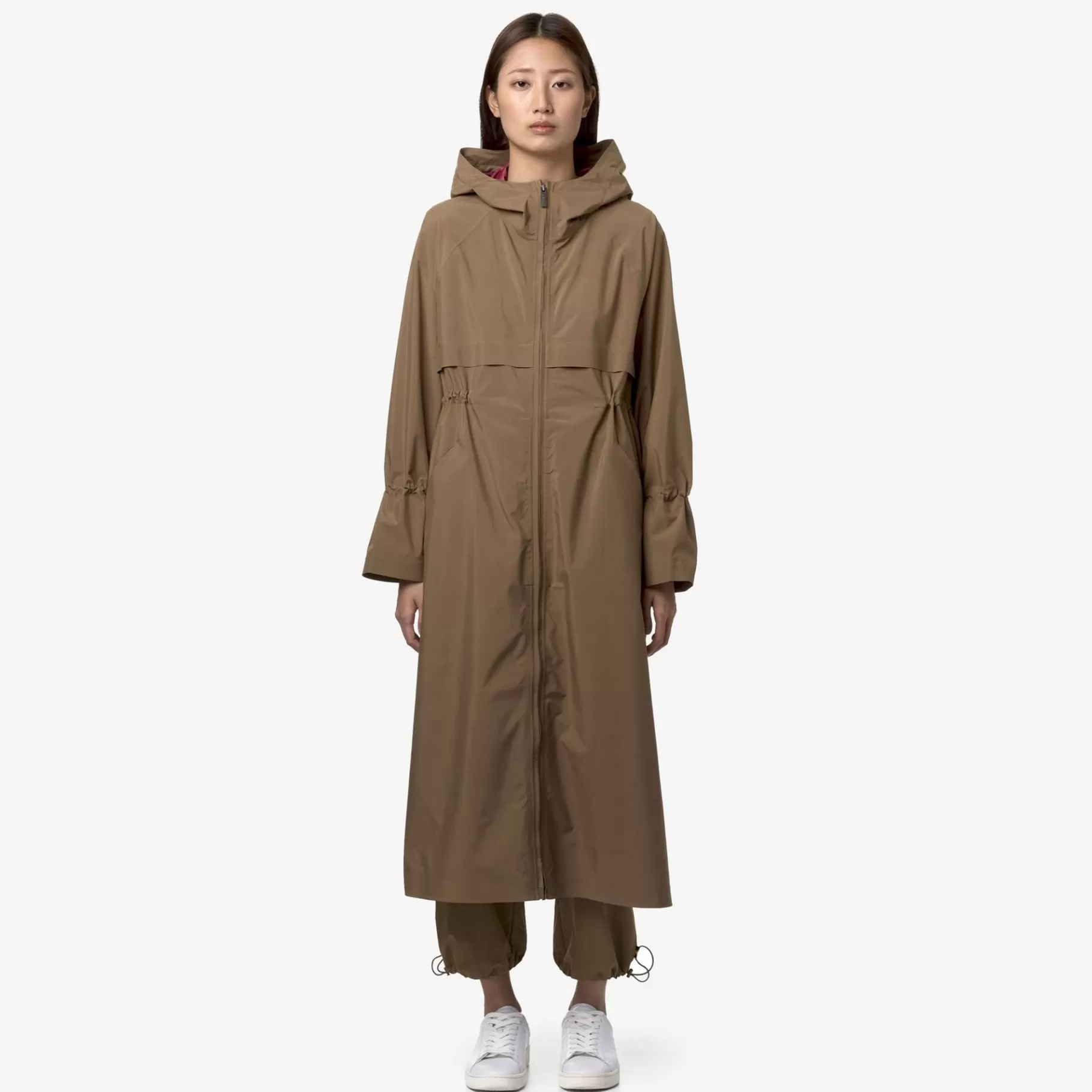 Coats And Long Jackets*K-WAY Isoe Clean Look 3L - Jackets - Long - Woman - Brown Corda-Red Dk