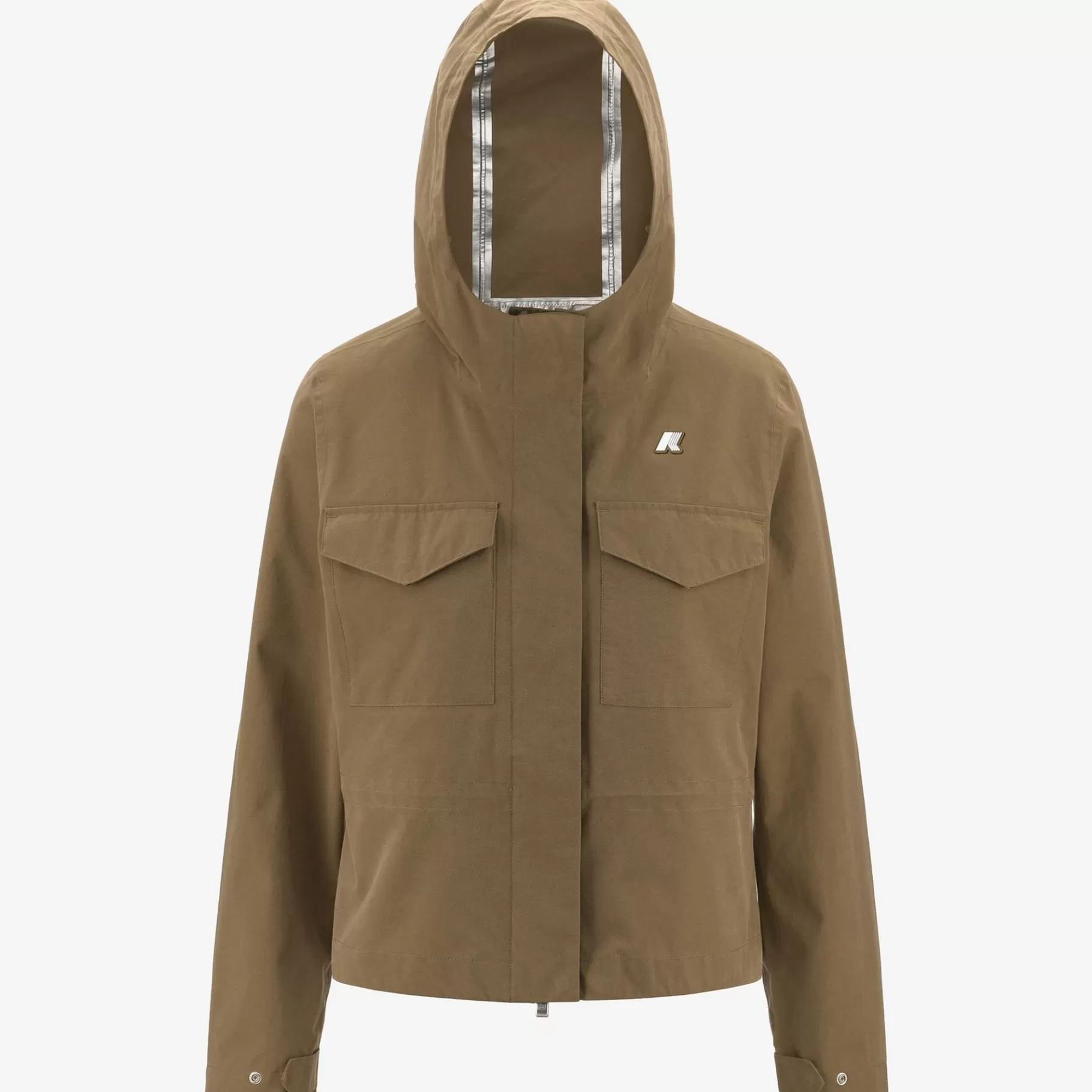 Coats And Long Jackets*K-WAY Ivette Cotton Feel - Jackets - Mid - Woman - Brown Corda
