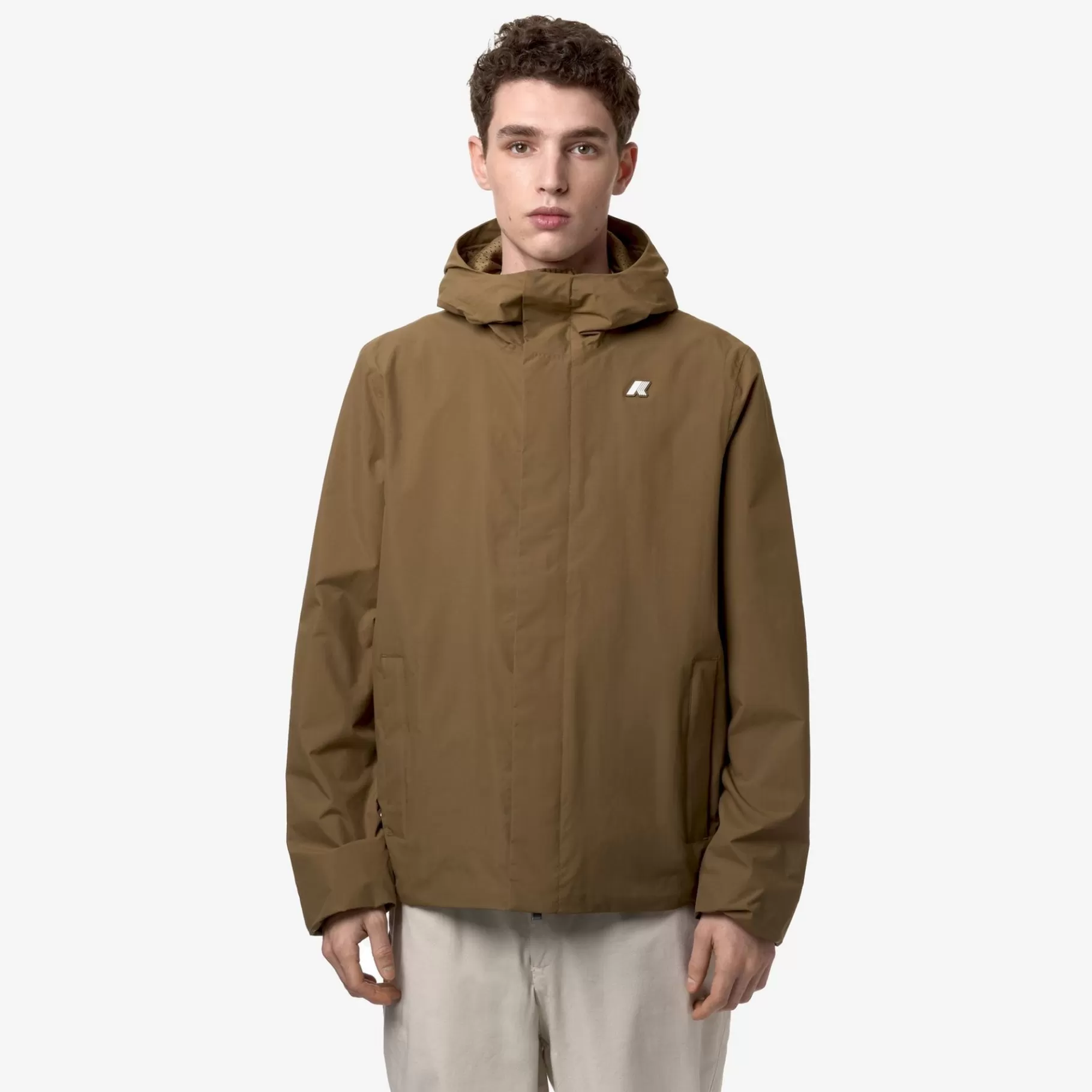Short Jackets*K-WAY Jack Ottoman - Jackets - Short - Man - Brown Corda