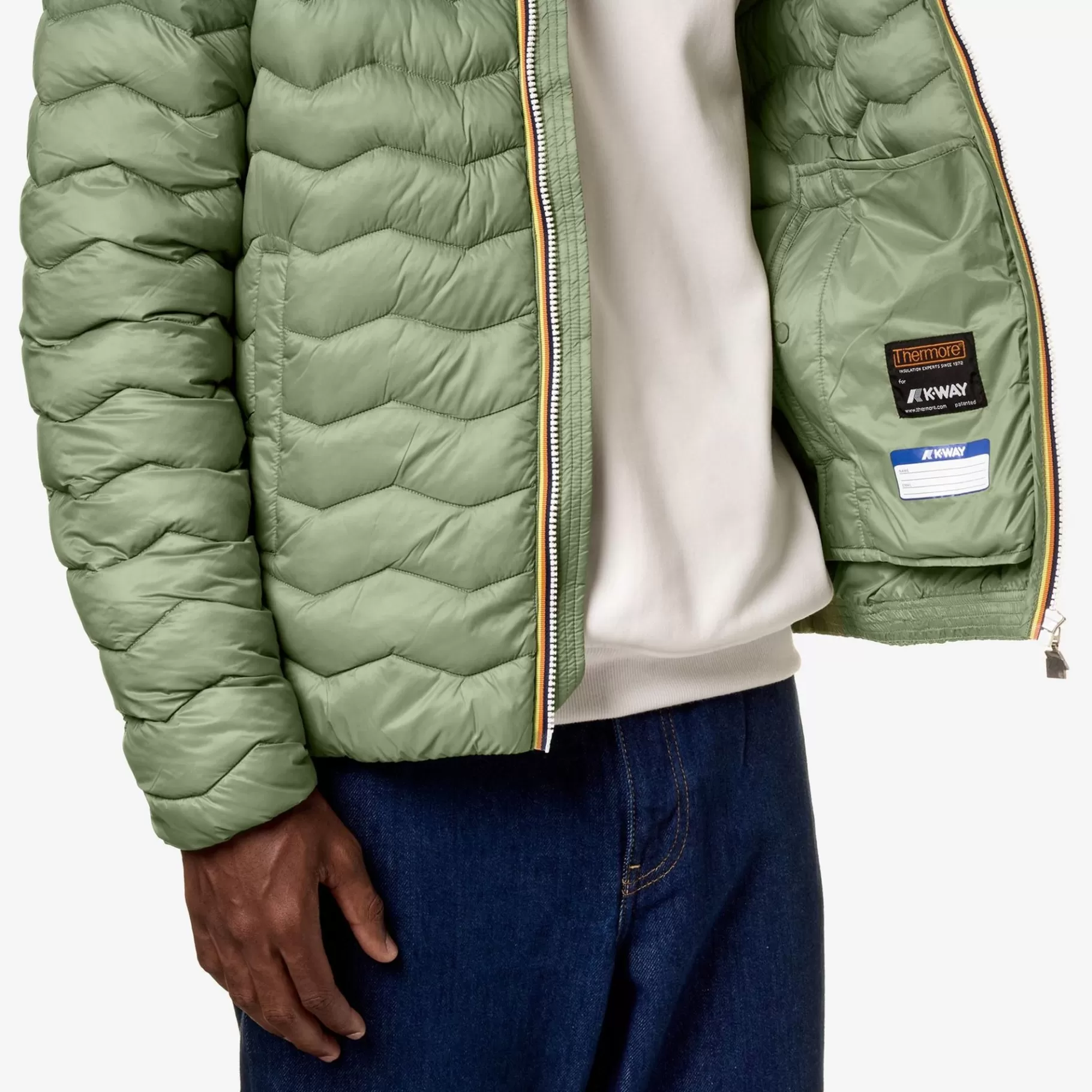 Short Jackets*K-WAY Jack Quilted Warm - Jackets - Short - Man - Green Sage