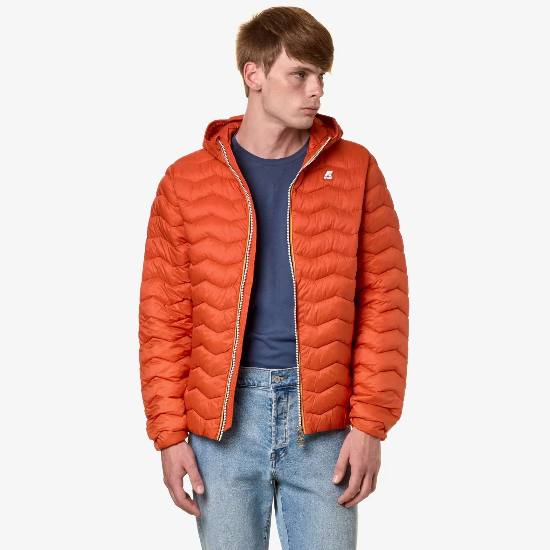 Short Jackets*K-WAY Jack Quilted Warm - Jackets - Short - Man - Orange Pumpkin
