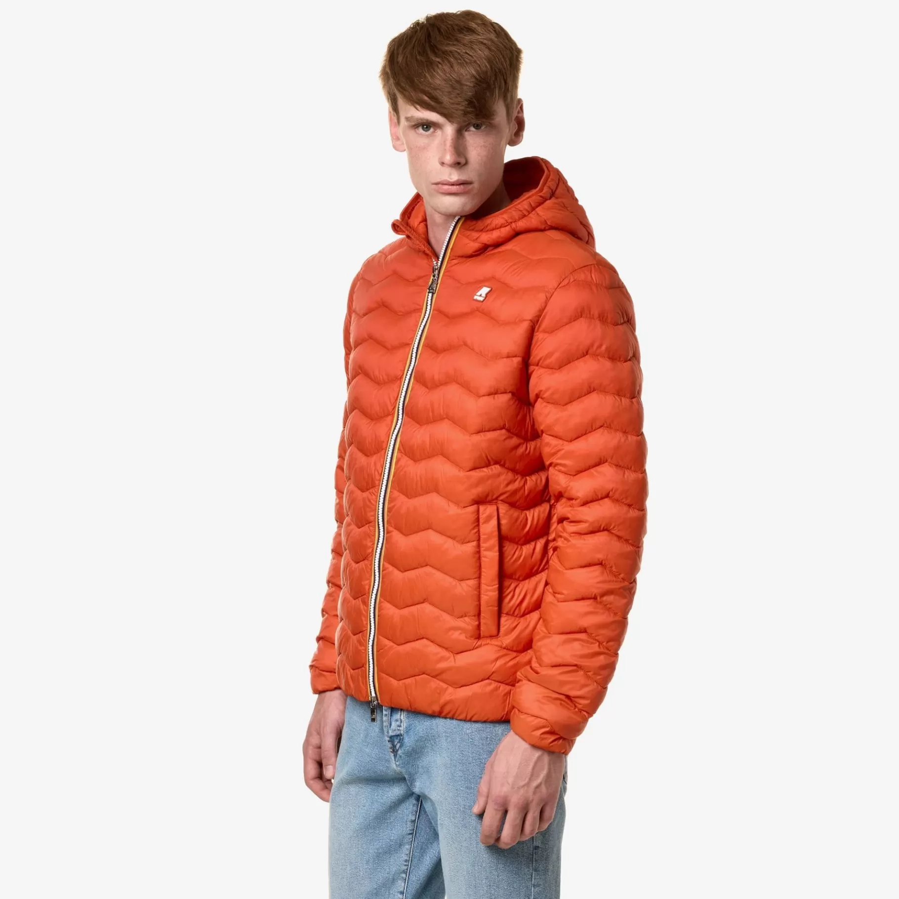 Short Jackets*K-WAY Jack Quilted Warm - Jackets - Short - Man - Orange Pumpkin