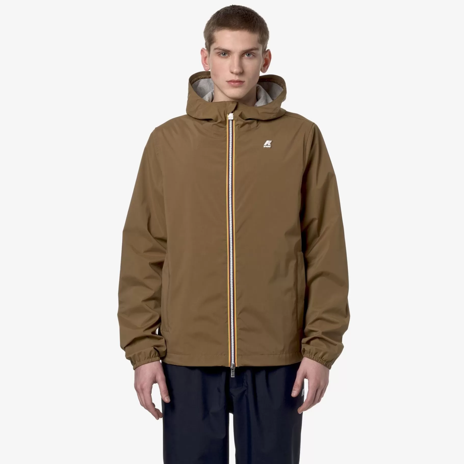 Short Jackets*K-WAY Jackstretch Nylon Jersey - Jackets - Short - Man - Brown Corda