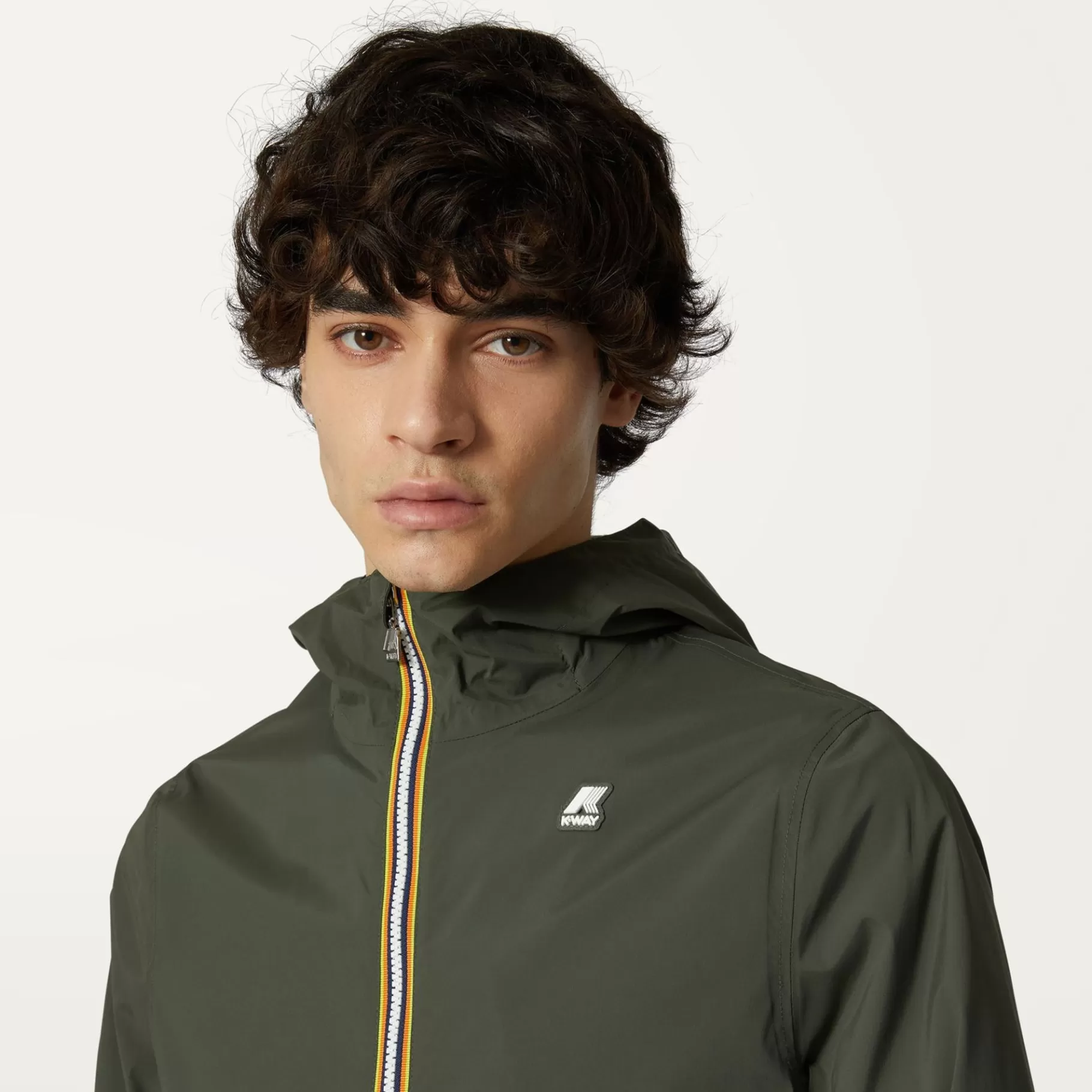 Short Jackets*K-WAY Jackstretch Nylon Jersey - Jackets - Short - Man - Green Blackish