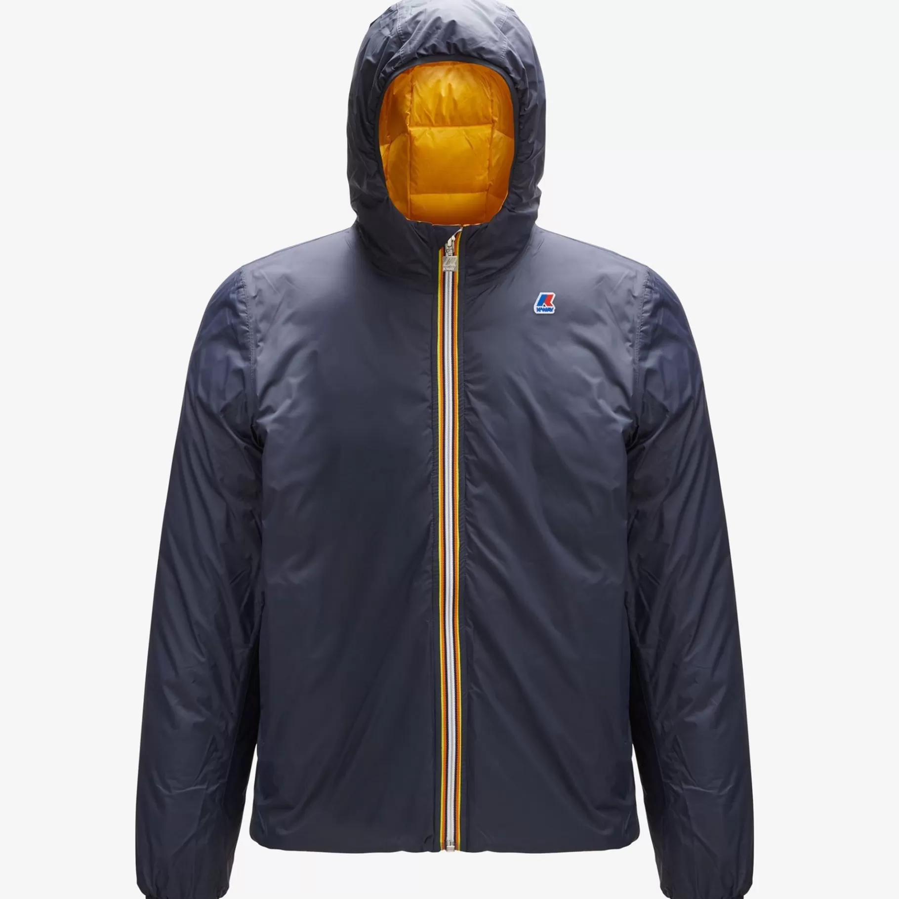 Short Jackets*K-WAY Jacques Thermo Plus.2 Reversible - Jackets - Short - Man - Blue Depth-Yellow Solar