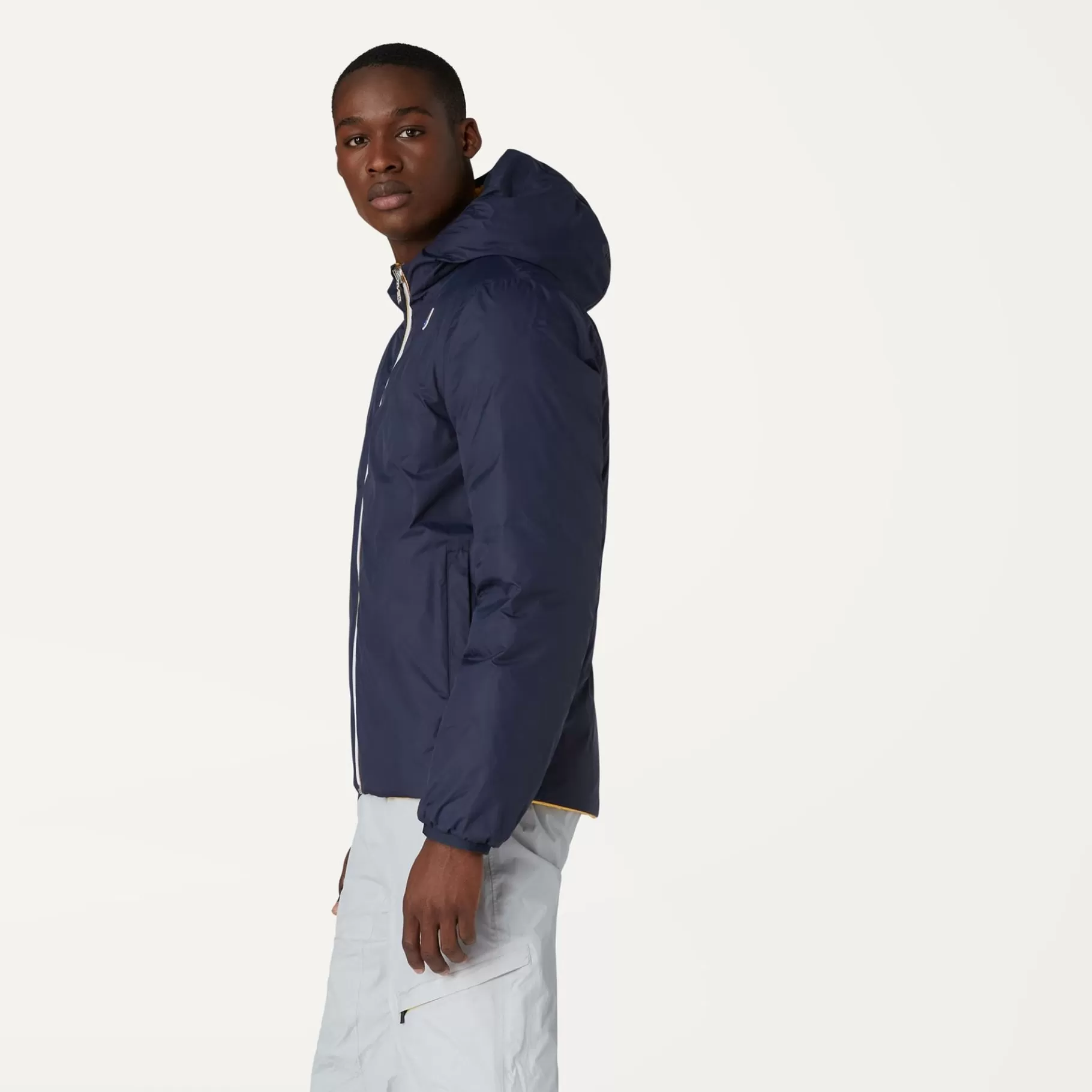 Short Jackets*K-WAY Jacques Thermo Plus.2 Reversible - Jackets - Short - Man - Blue Depth-Yellow Solar