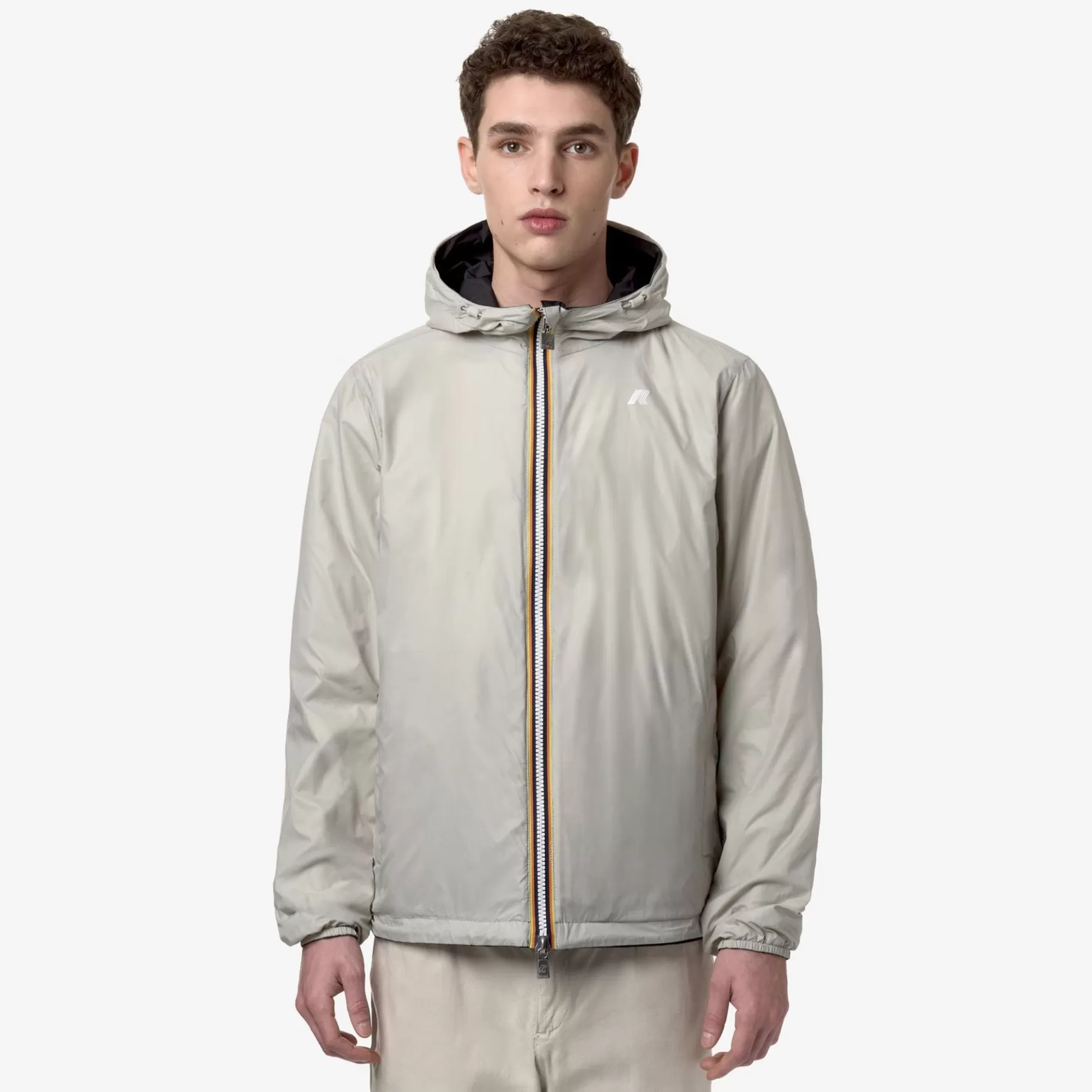 Short Jackets*K-WAY Jake Plus.2 Reversible - Jackets - Short - Man - Black P-Beige Lt