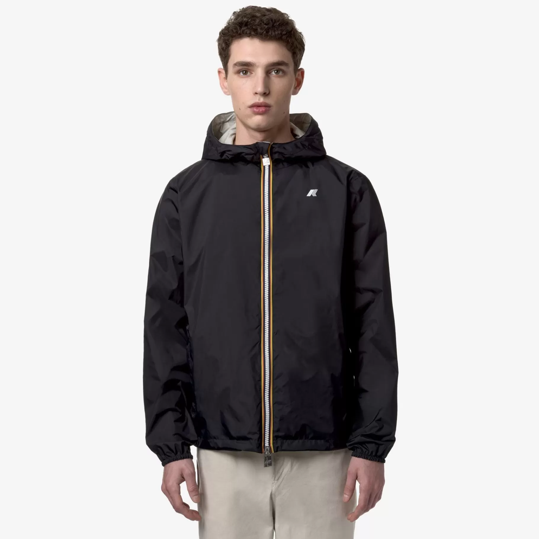 Short Jackets*K-WAY Jake Plus.2 Reversible - Jackets - Short - Man - Black P-Beige Lt