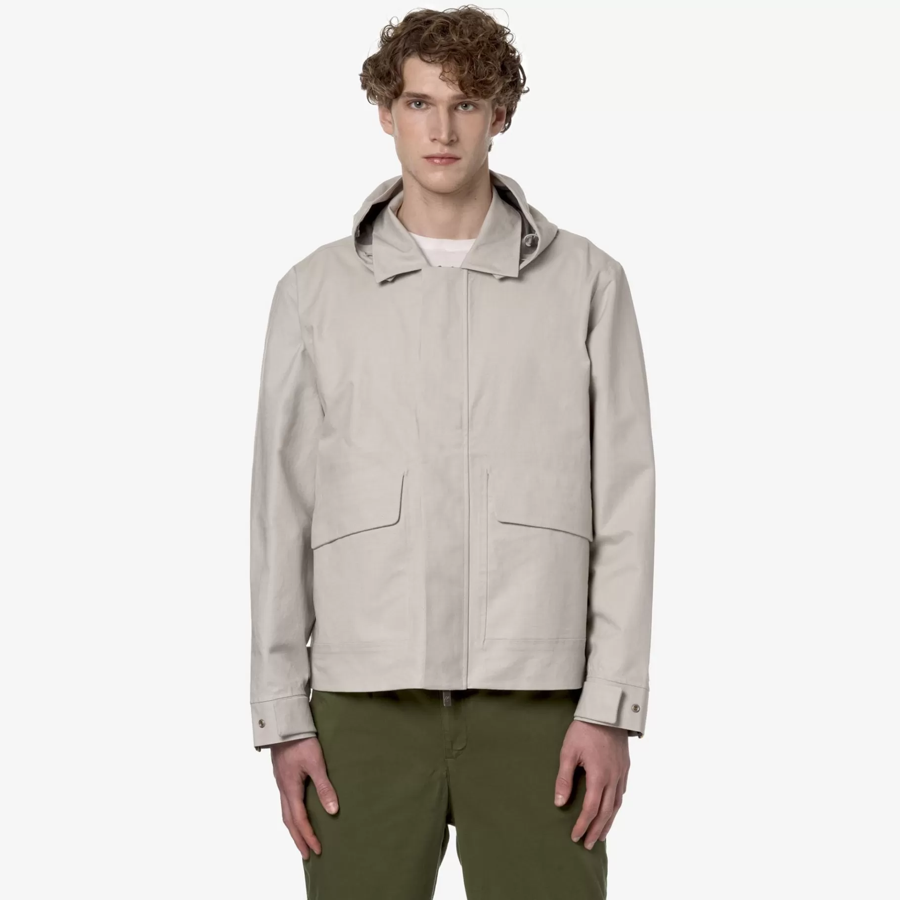 Short Jackets*K-WAY Kaya Linen Blend 2L - Jackets - Short - Man - Beige Lt-Silver