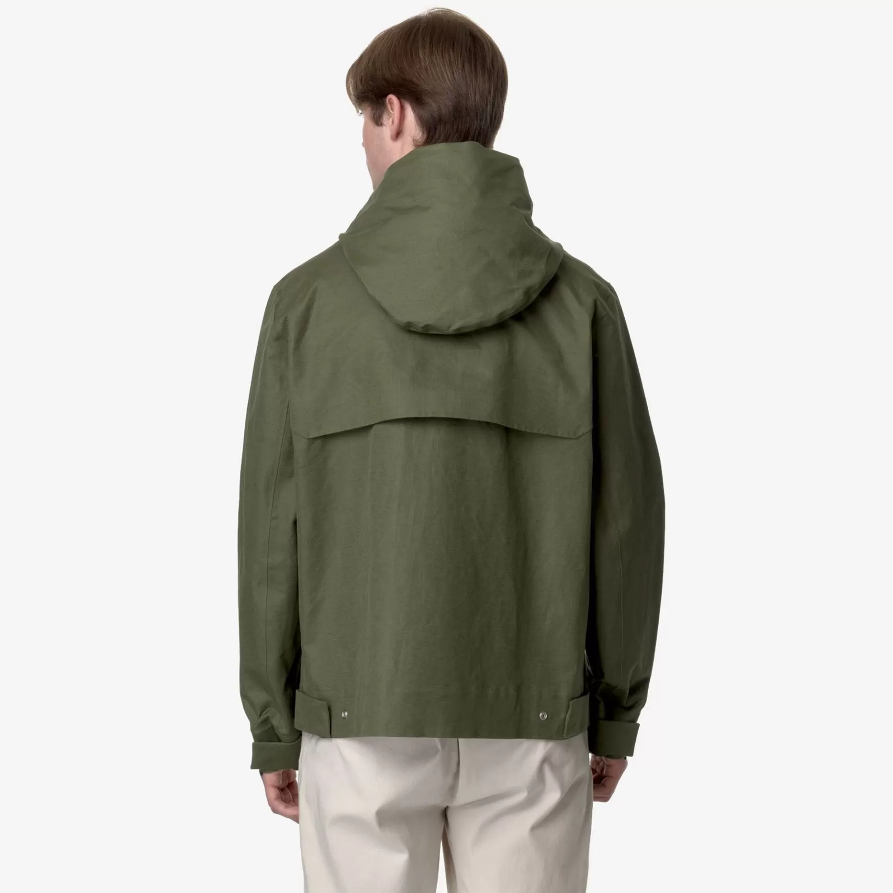 Short Jackets*K-WAY Kaya Linen Blend 2L - Jackets - Short - Man - Green Cypress-Silver