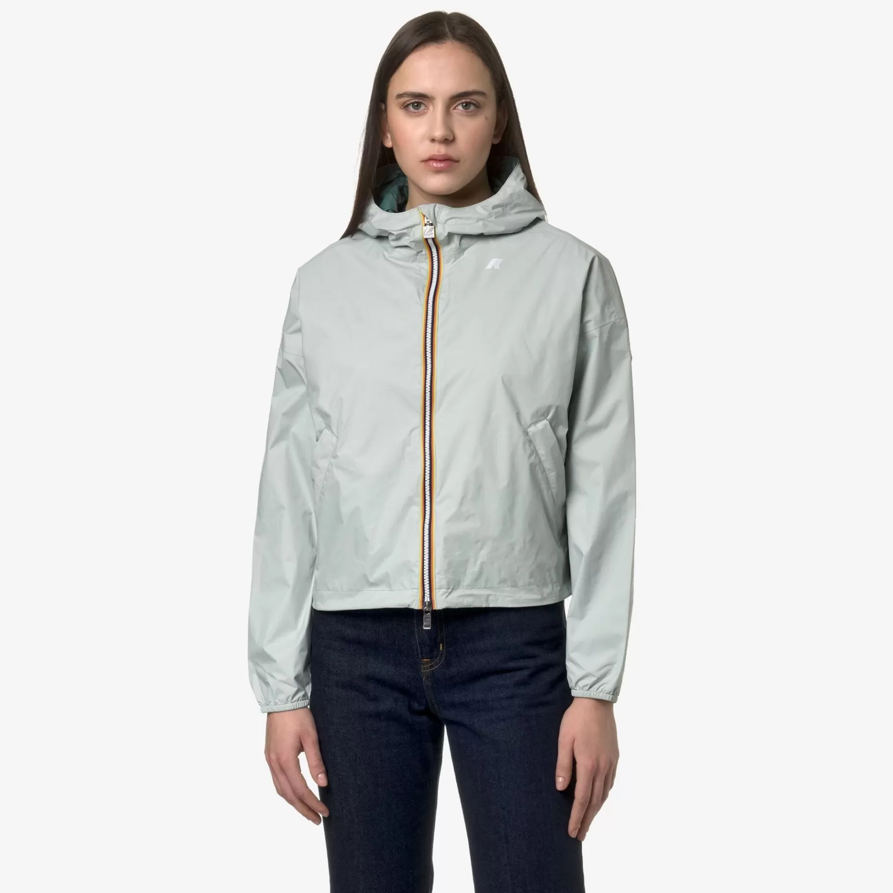 Short Jackets*K-WAY Laurette Plus.2 Reversible - Jackets - Short - Woman - Grey S-Green P