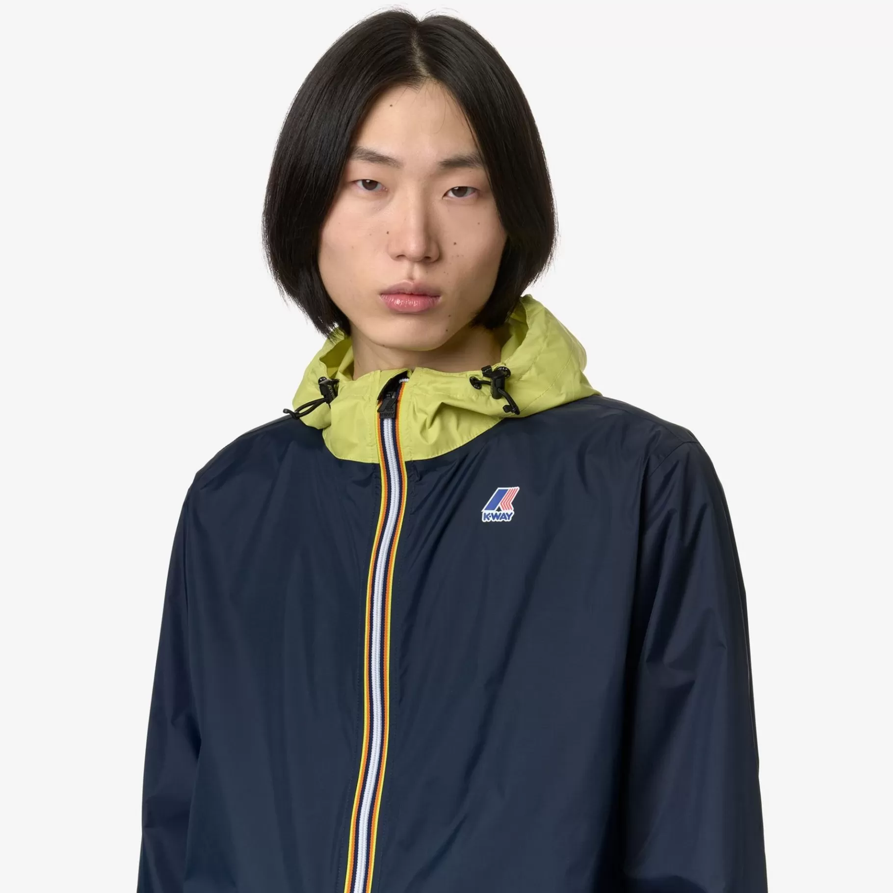 Coats And Long Jackets*K-WAY Le Vrai 3.0 Claude - Jackets - Mid - Unisex - Blue Depth-Green Celery