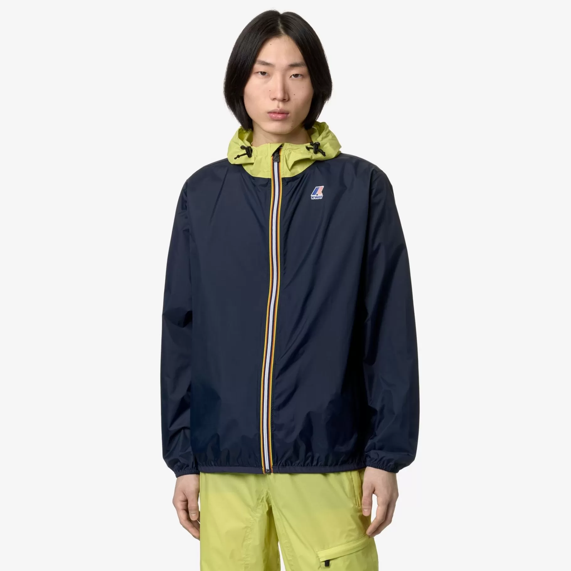 Coats And Long Jackets*K-WAY Le Vrai 3.0 Claude - Jackets - Mid - Unisex - Blue Depth-Green Celery