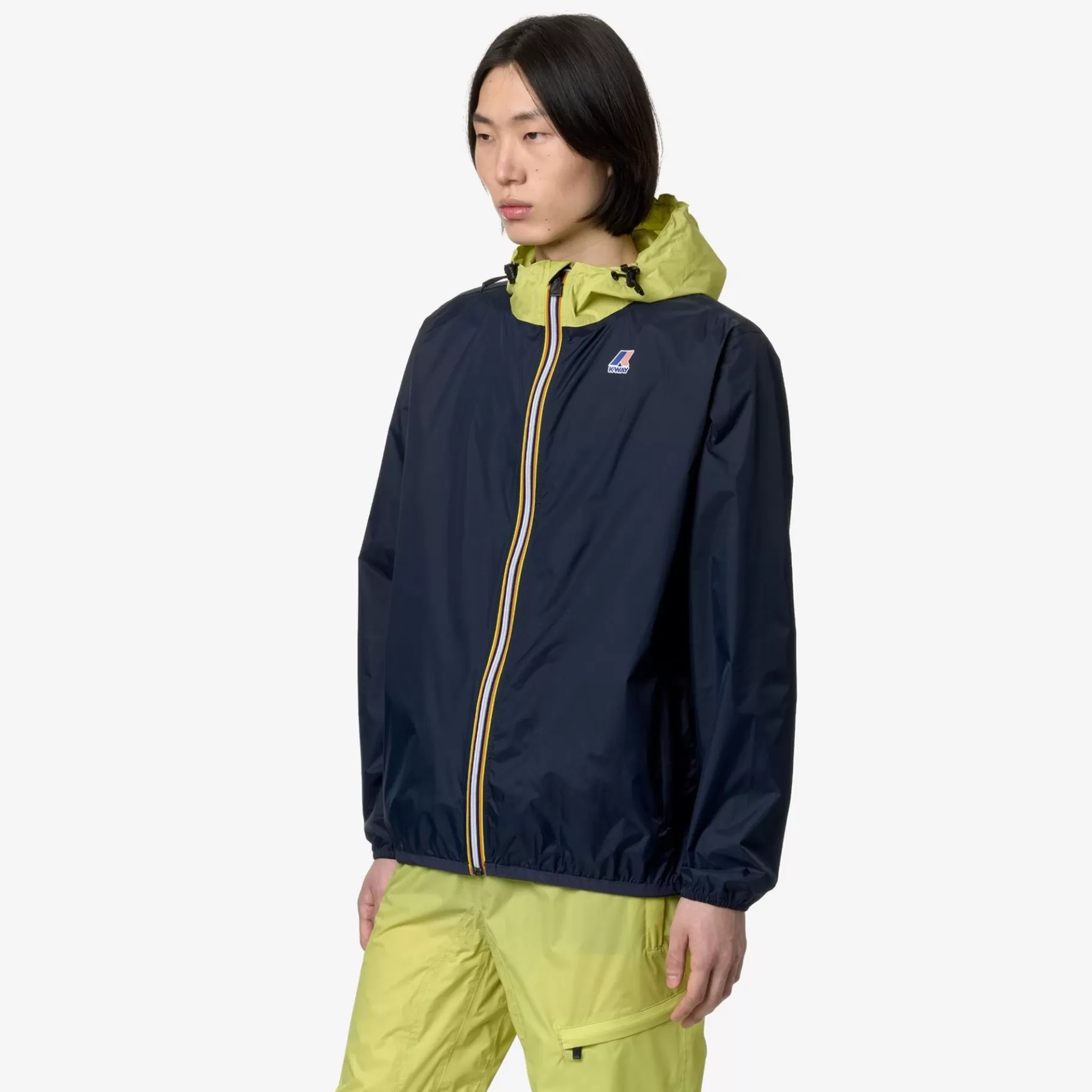 Coats And Long Jackets*K-WAY Le Vrai 3.0 Claude - Jackets - Mid - Unisex - Blue Depth-Green Celery