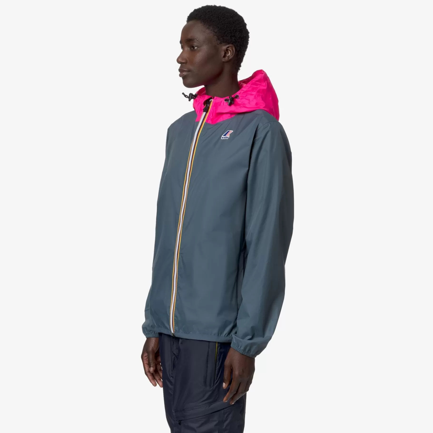 Coats And Long Jackets*K-WAY Le Vrai 3.0 Claude - Jackets - Mid - Unisex - Grey Everest-Pink Intense