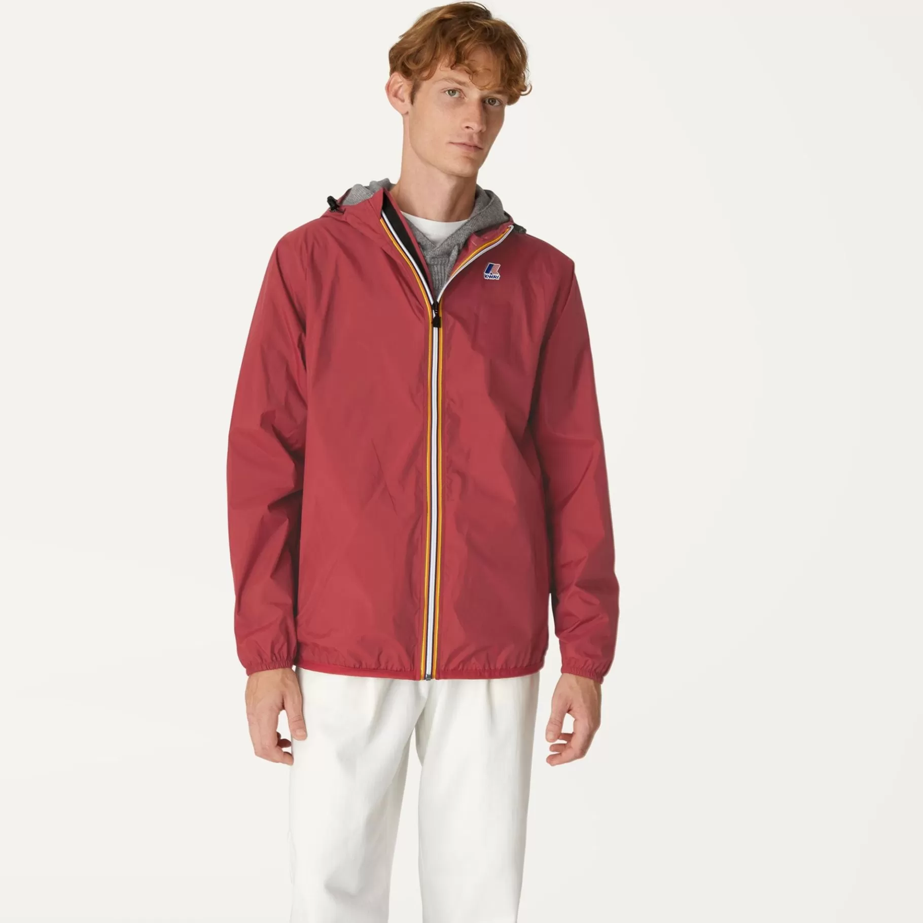 Le Vrai Classic*K-WAY Le Vrai 3.0 Claude - Jackets - Mid - Unisex - Red Dk Tomato