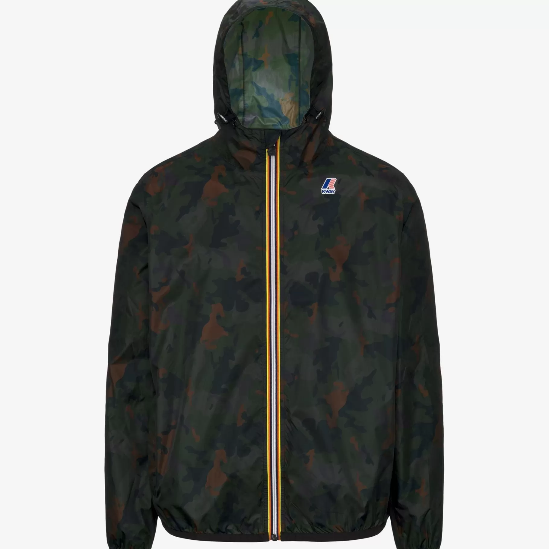 Le Vrai Classic*K-WAY Le Vrai 3.0 Claude Graphic - Jackets - Mid - Unisex - Camo Green Blk