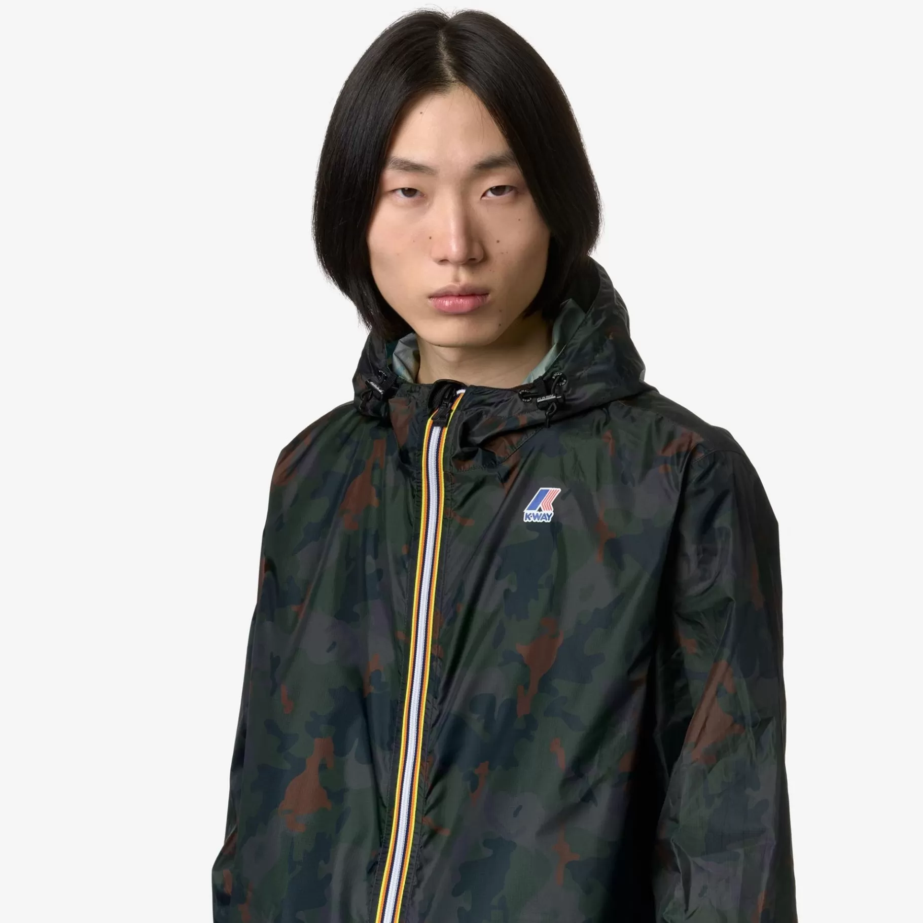 Coats And Long Jackets*K-WAY Le Vrai 3.0 Claude Graphic - Jackets - Mid - Unisex - Camo Green Blk