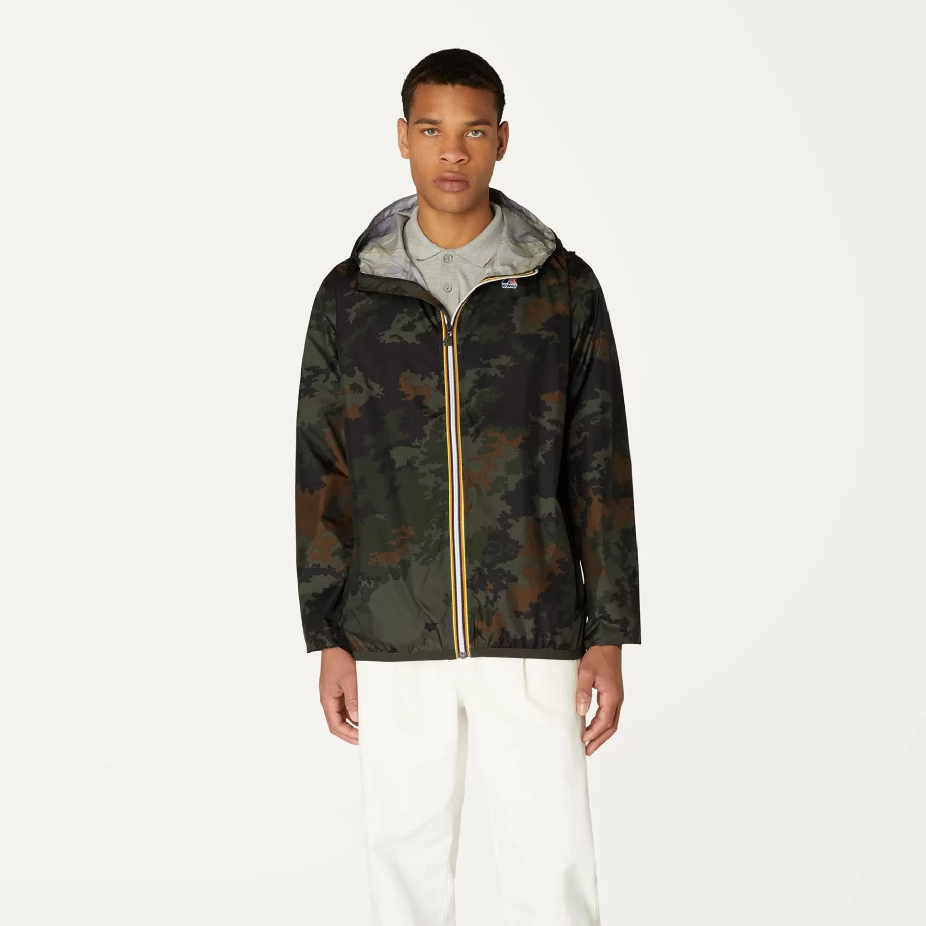Coats And Long Jackets*K-WAY Le Vrai 3.0 Claude Graphic - Jackets - Mid - Unisex - Dark Camouflage
