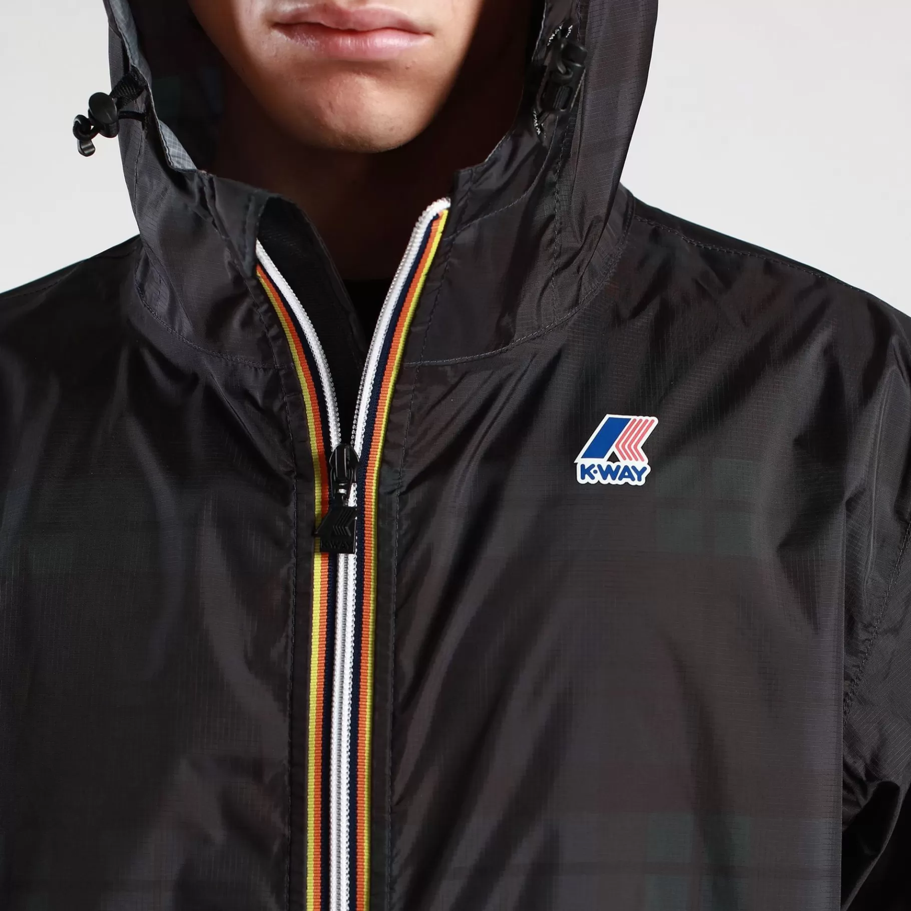 Le Vrai Classic*K-WAY Le Vrai 3.0 Claude Graphic - Jackets - Mid - Unisex - Tartan Blue Green