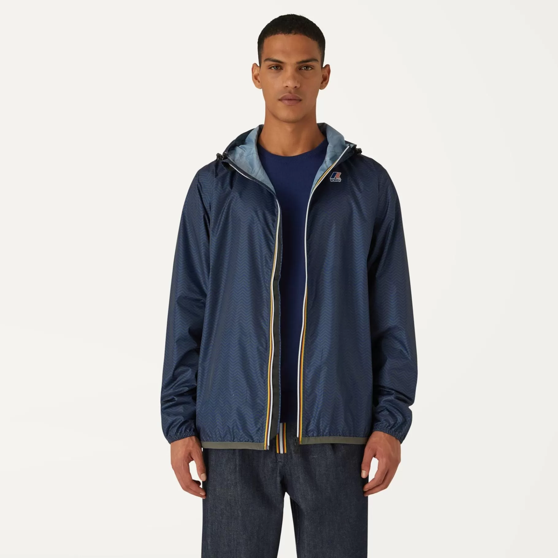Coats And Long Jackets*K-WAY Le Vrai 3.0 Claude Graphic - Jackets - Mid - Unisex - Twill Blue