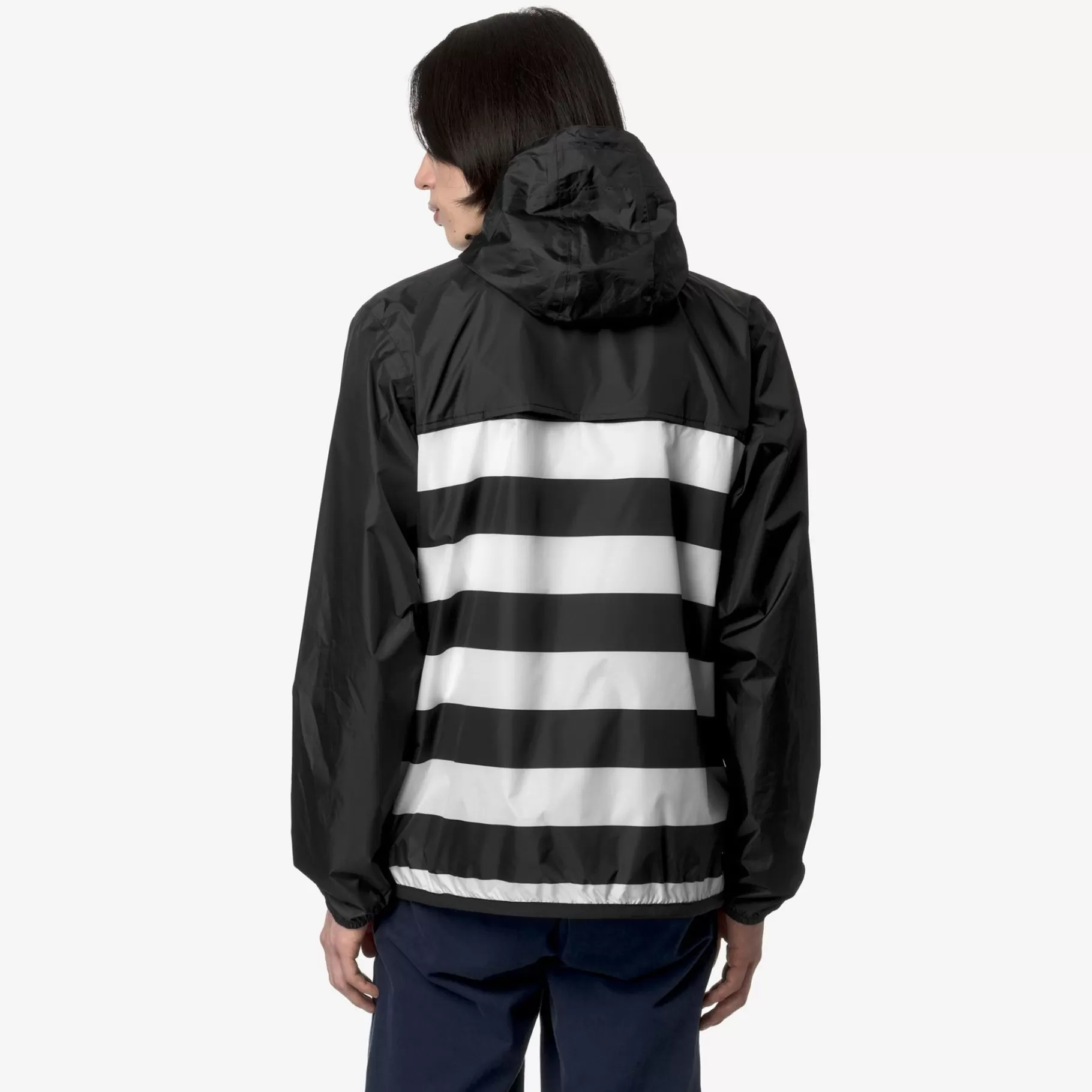 Coats And Long Jackets*K-WAY Le Vrai 3.0 Claude Graphic Agnes B - Jackets - Mid - Unisex - Stripes Blk-Wht