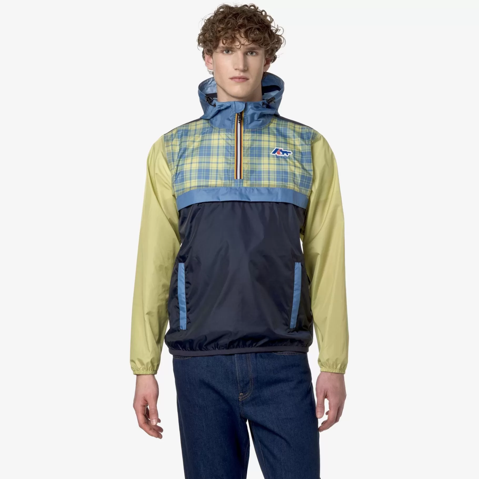 Coats And Long Jackets*K-WAY Le Vrai 3.0 Leon Grap Mk - Jackets - Mid - Unisex - Col Block-Check