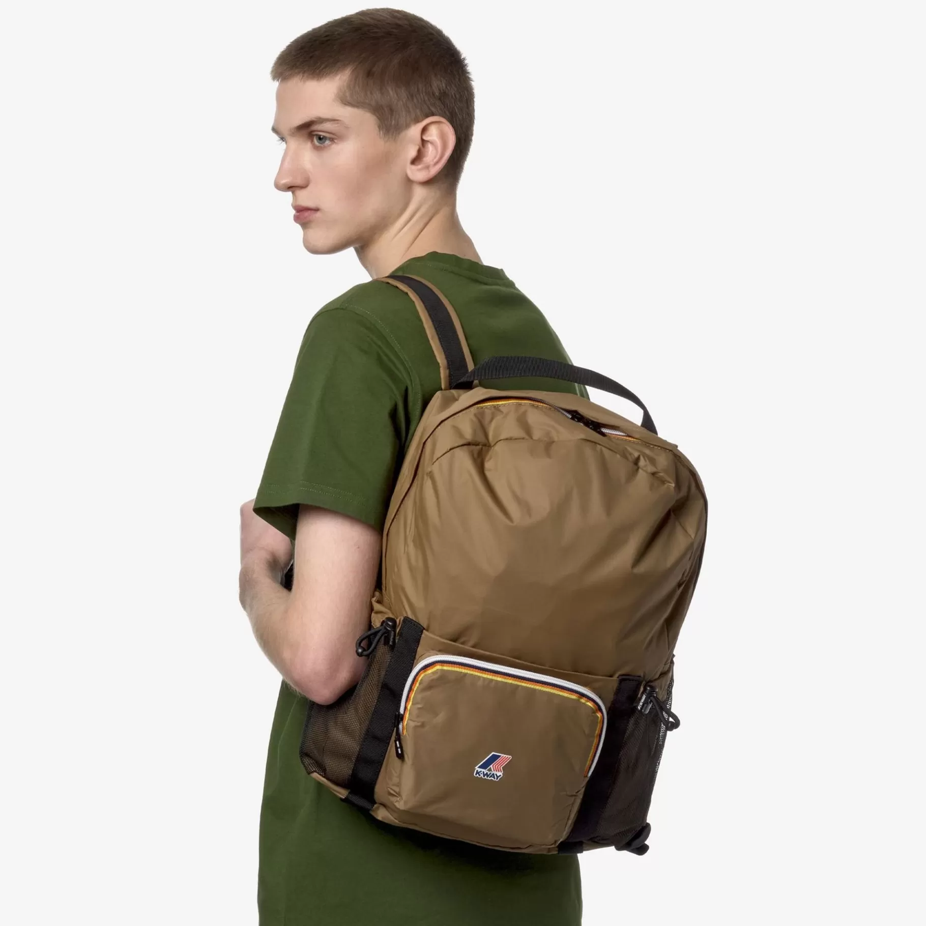 Le Vrai Accessories*K-WAY Le Vrai 3.0 Michel - Bags - Backpack - Unisex - Brown Corda