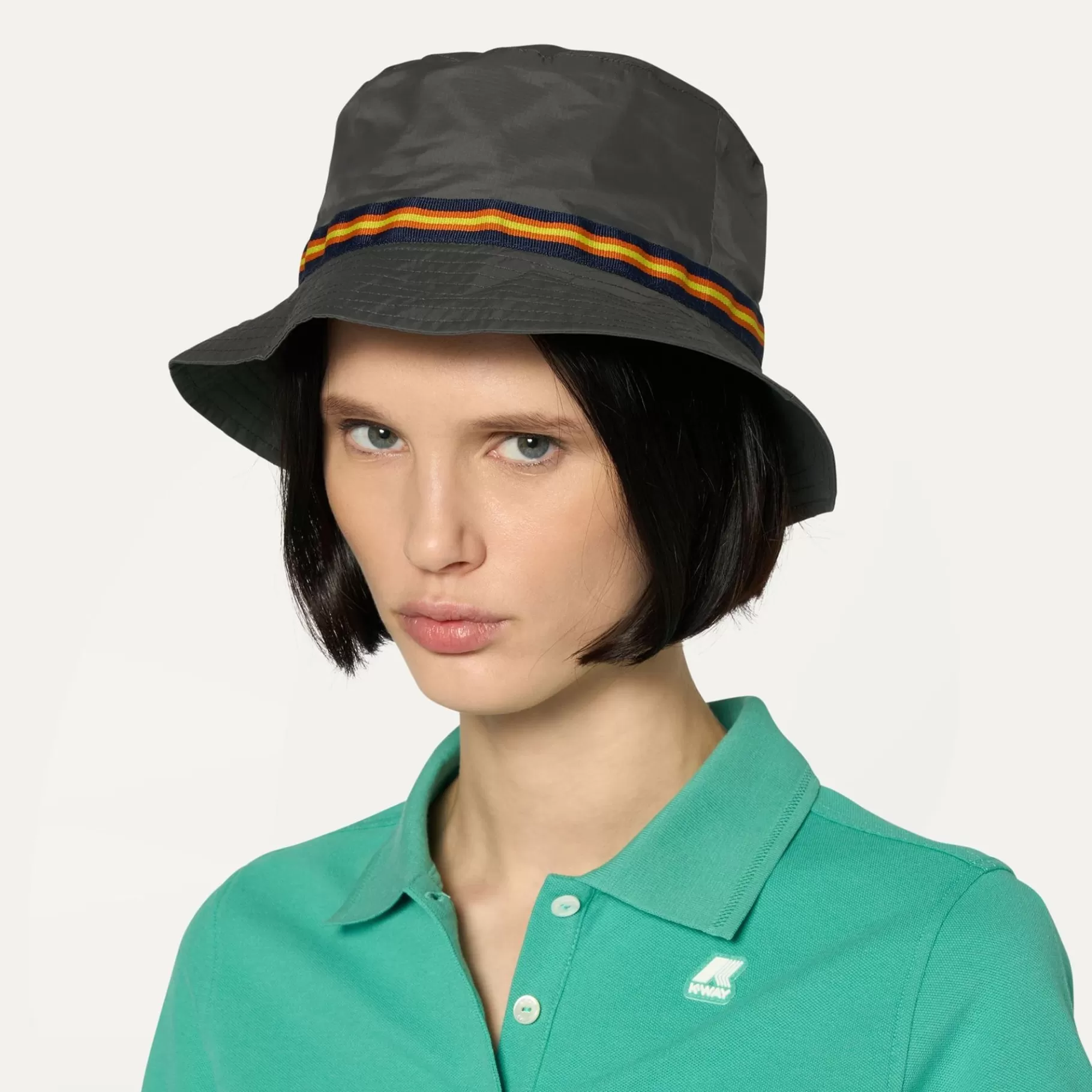Beanies And Hats*K-WAY Le Vrai 3.0 Pascal Tape - Headwear - Hat - Unisex - Green Blackish