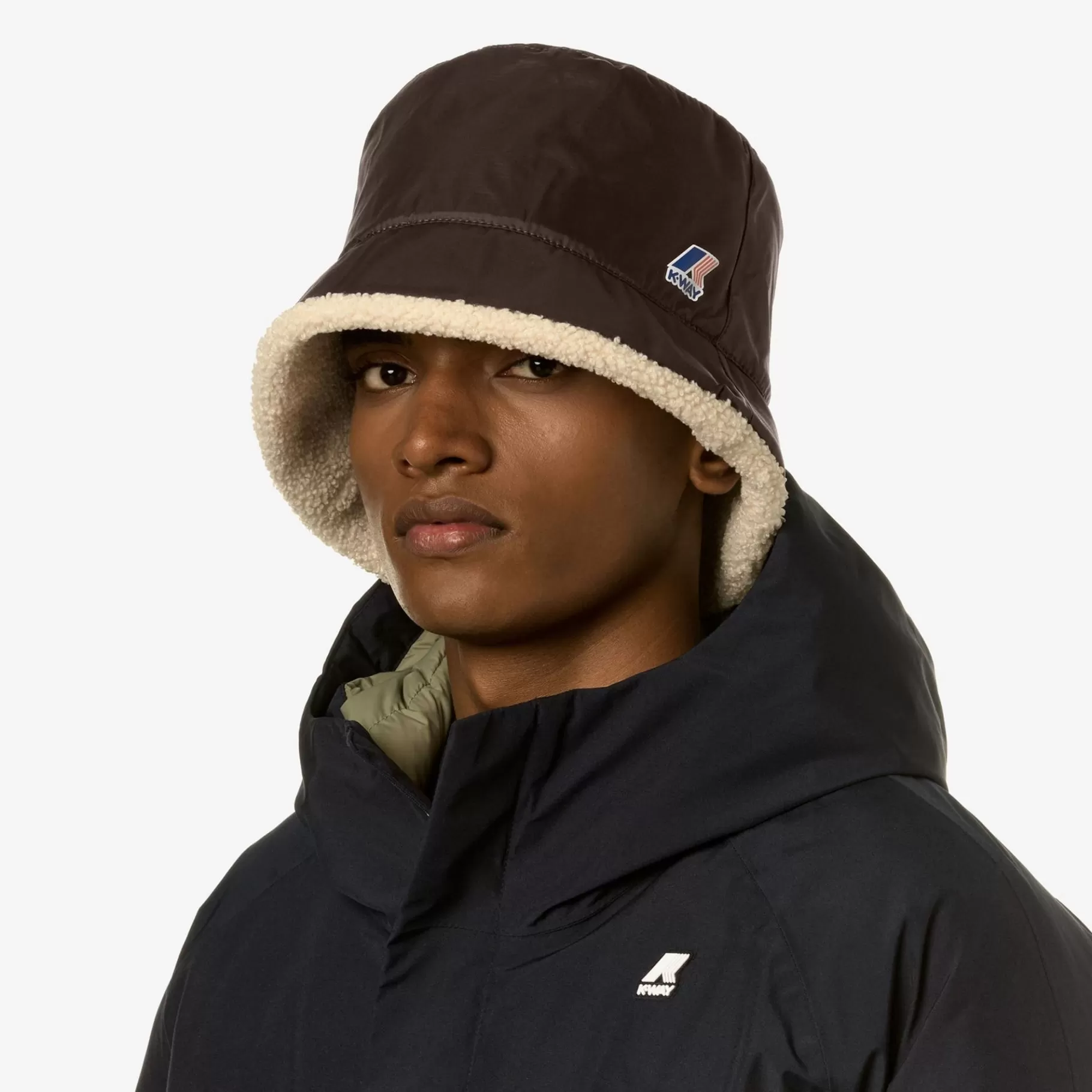 Beanies And Hats*K-WAY Le Vrai 3.0 Pascalle Orsetto - Headwear - Hat - Unisex - Brown Mogano