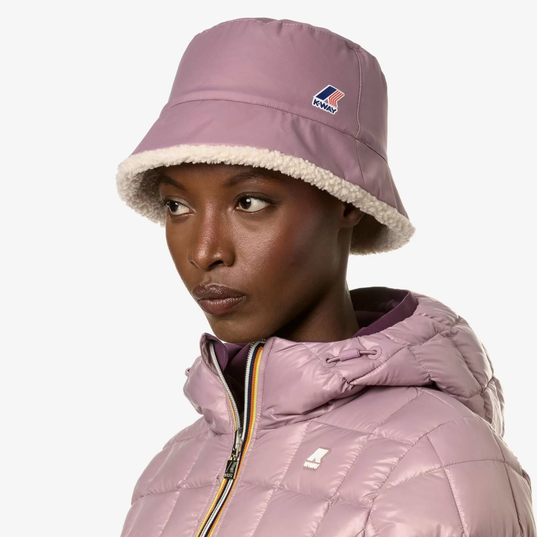 Beanies And Hats*K-WAY Le Vrai 3.0 Pascalle Orsetto - Headwear - Hat - Unisex - Violet Dusty