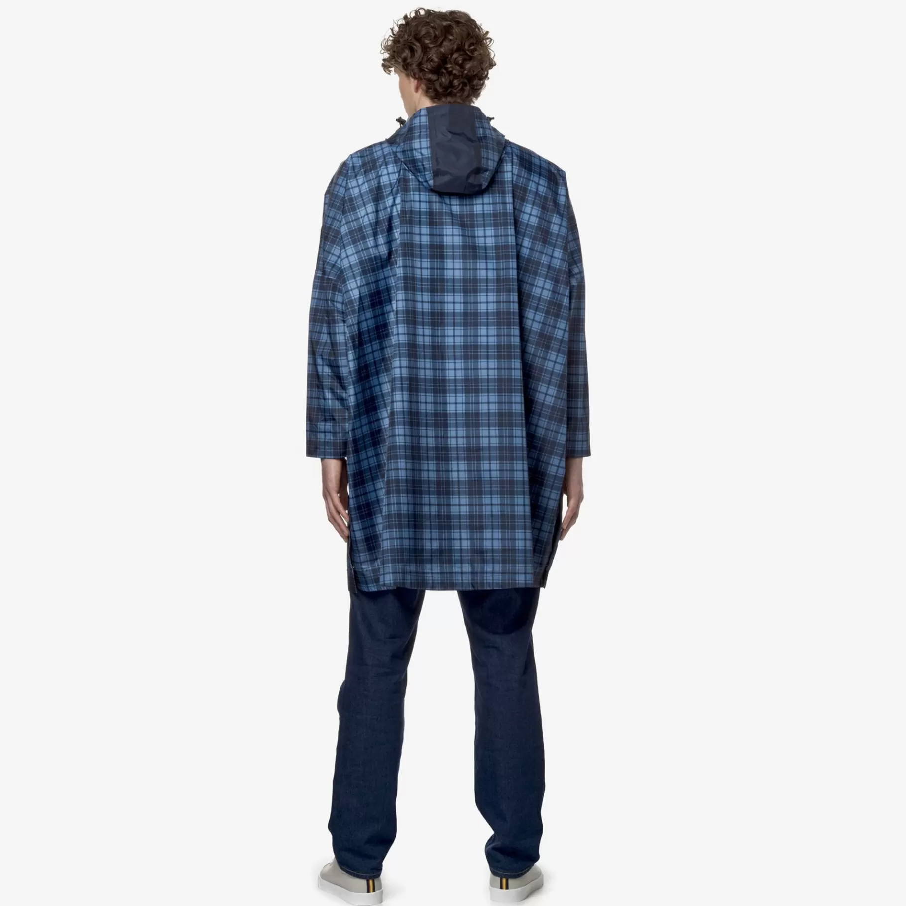 Coats And Long Jackets*K-WAY Le Vrai 3.0 Terence Grap Mk - Jackets - Poncho - Unisex - Check Blue