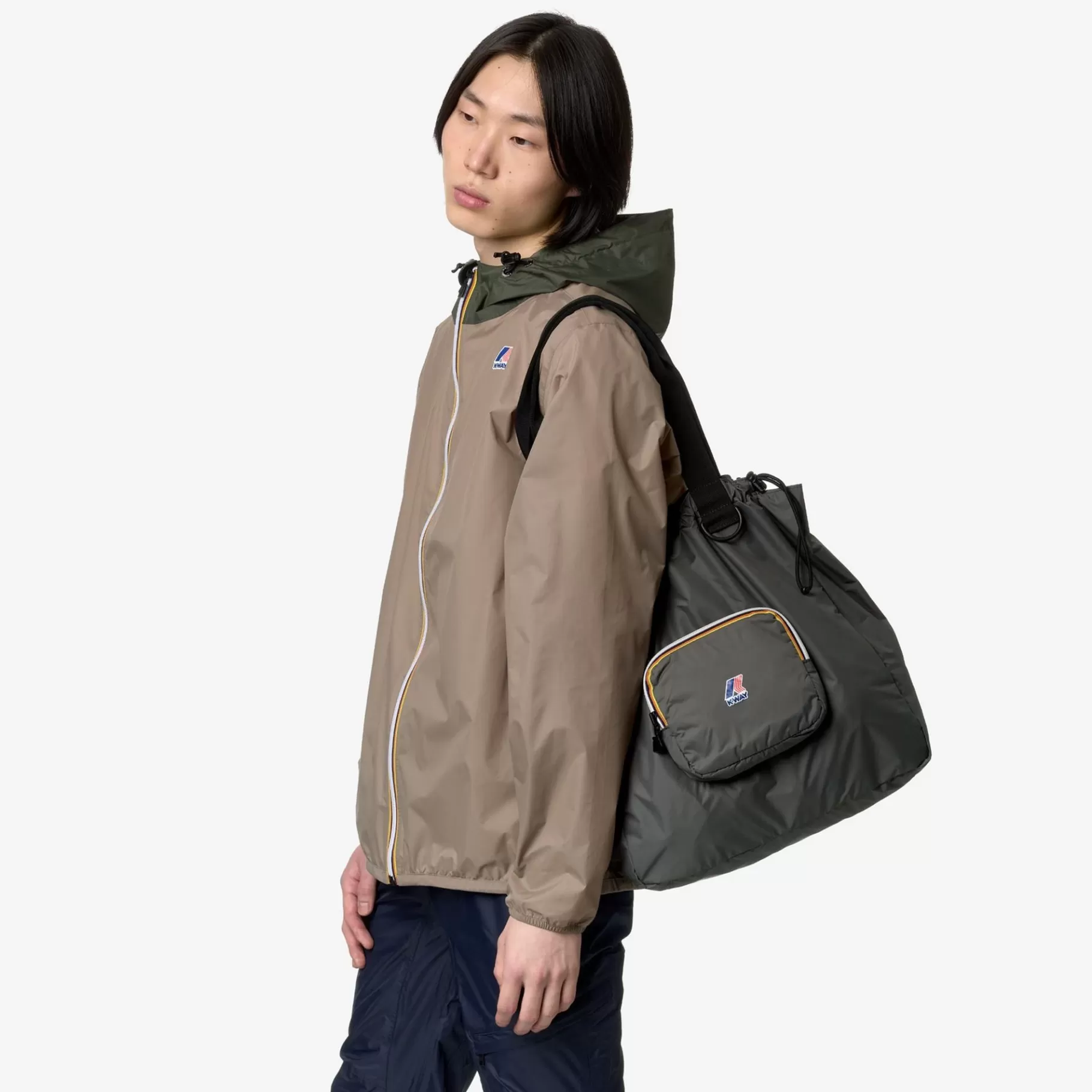 Bags And Duffle Bags*K-WAY Le Vrai 3.0 Victorine - Bags - Shopping Bag - Unisex - Green Blackish