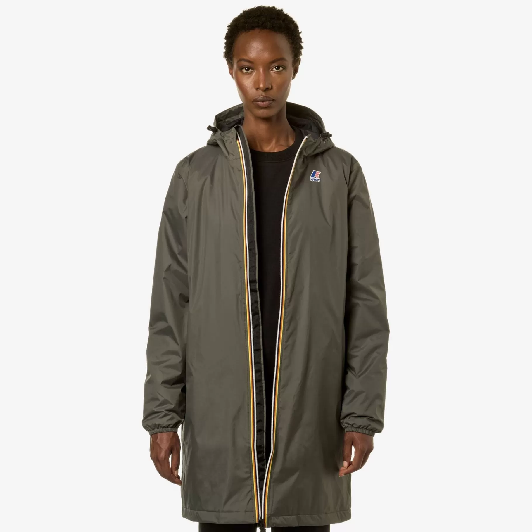 Le Vrai Classic*K-WAY Le Vrai 3.0Eiffel Warm - Jackets - 3/4 Length - Unisex - Green Blackish