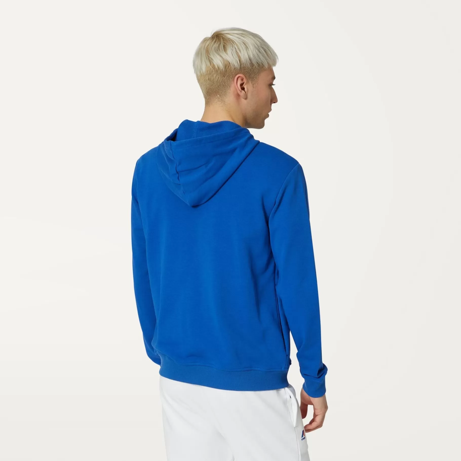 Hoodies And Sweaters*K-WAY Le Vrai Arnel Poly Cotton - Fleece - Jacket - Unisex - Blue Royal Marine