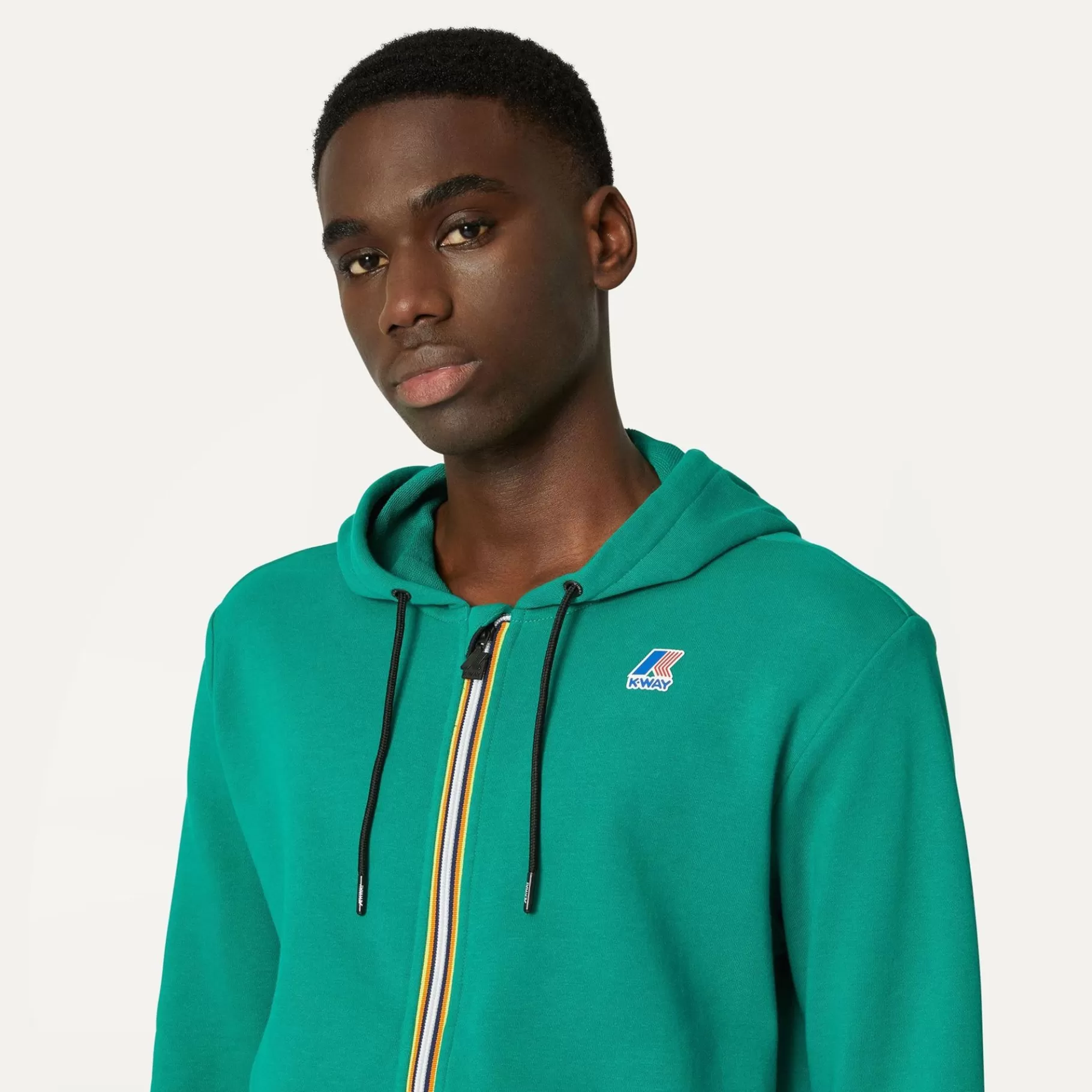 Hoodies And Sweaters*K-WAY Le Vrai Arnel Poly Cotton - Fleece - Jacket - Unisex - Green