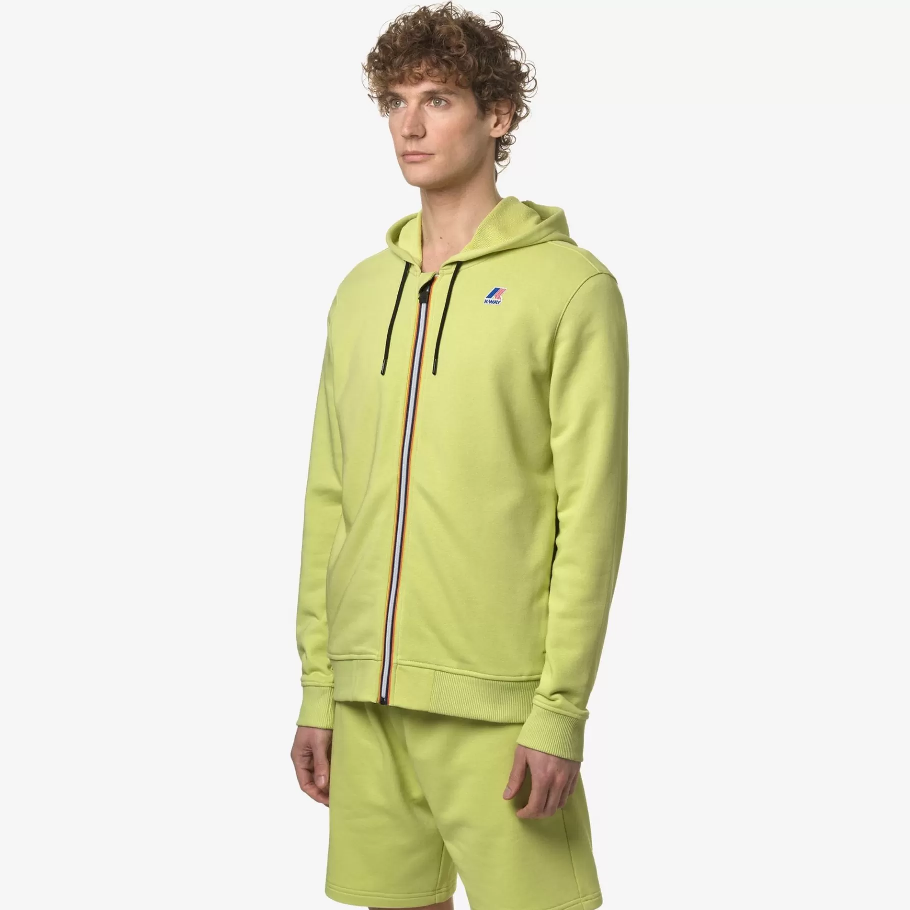 Hoodies And Sweaters*K-WAY Le Vrai Arnel Poly Cotton - Fleece - Jacket - Unisex - Green Celery