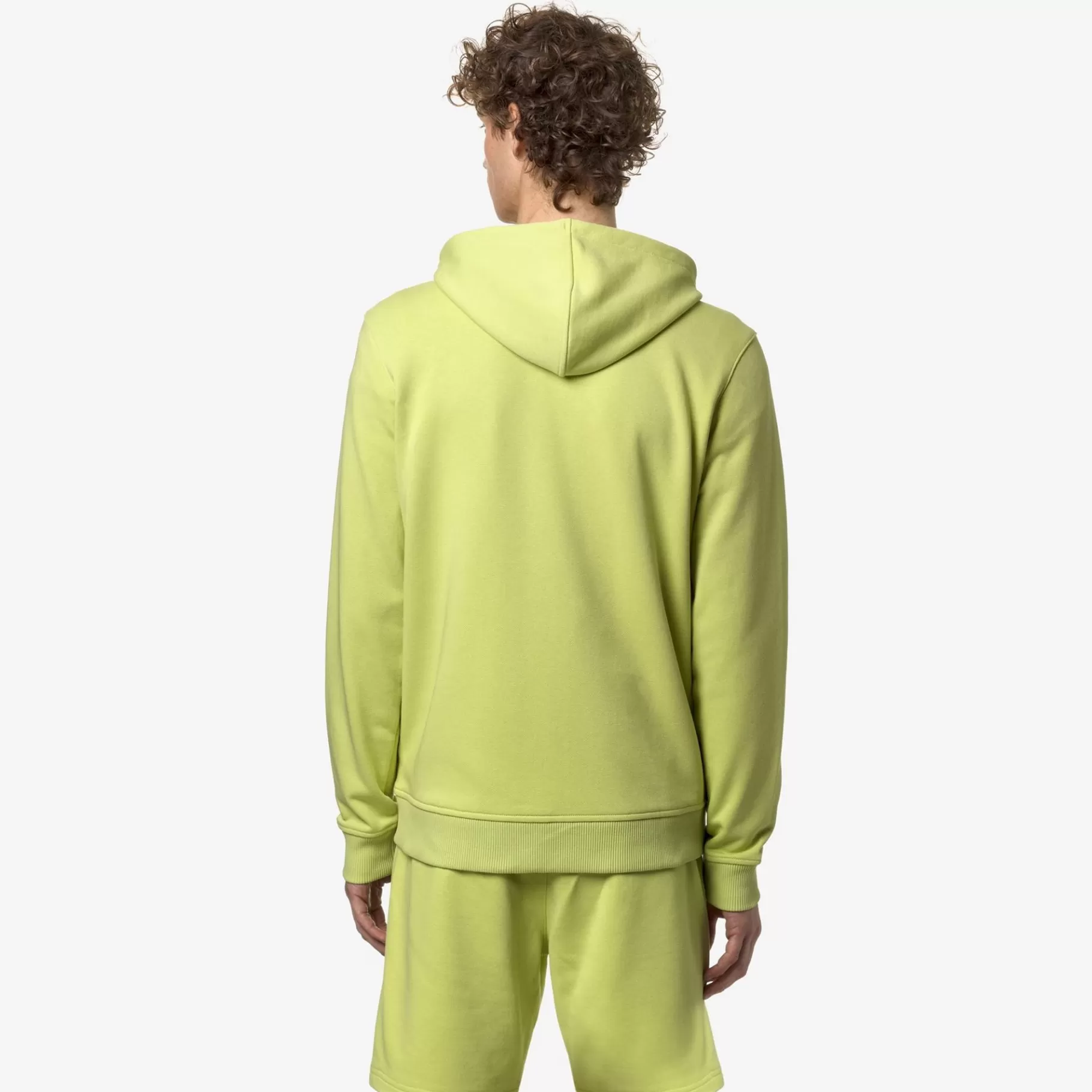 Hoodies And Sweaters*K-WAY Le Vrai Arnel Poly Cotton - Fleece - Jacket - Unisex - Green Celery