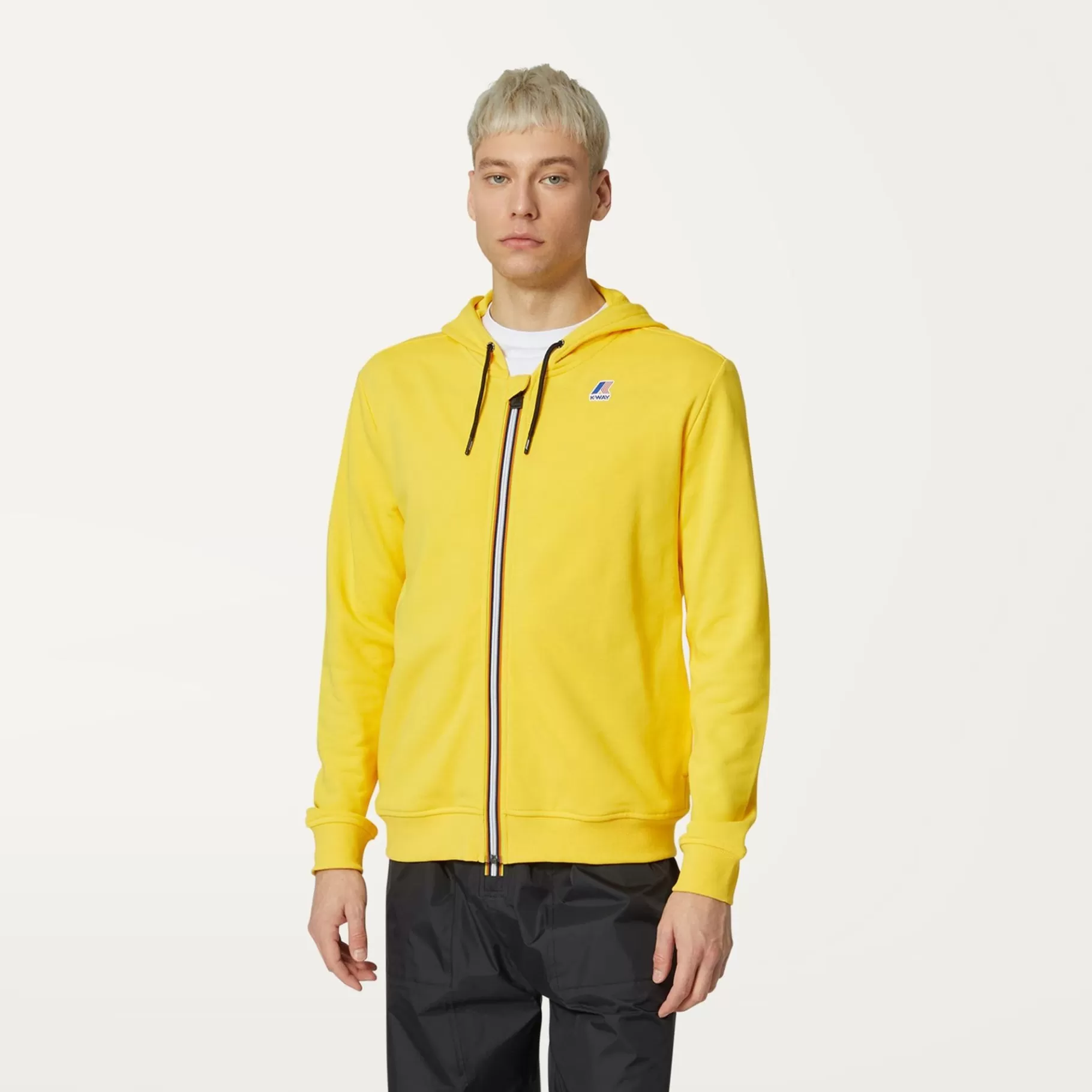 Hoodies And Sweaters*K-WAY Le Vrai Arnel Poly Cotton - Fleece - Jacket - Unisex - Yellow Dk