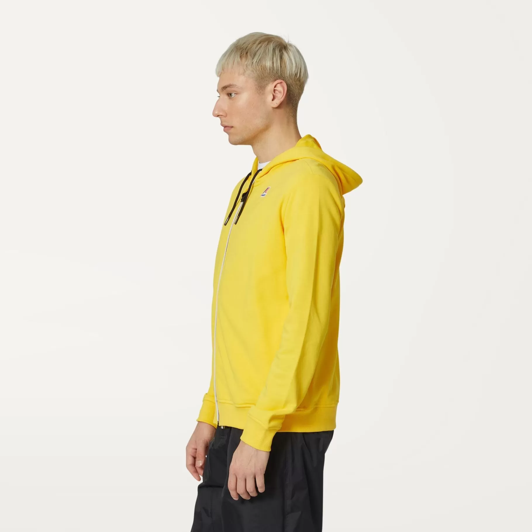 Hoodies And Sweaters*K-WAY Le Vrai Arnel Poly Cotton - Fleece - Jacket - Unisex - Yellow Dk
