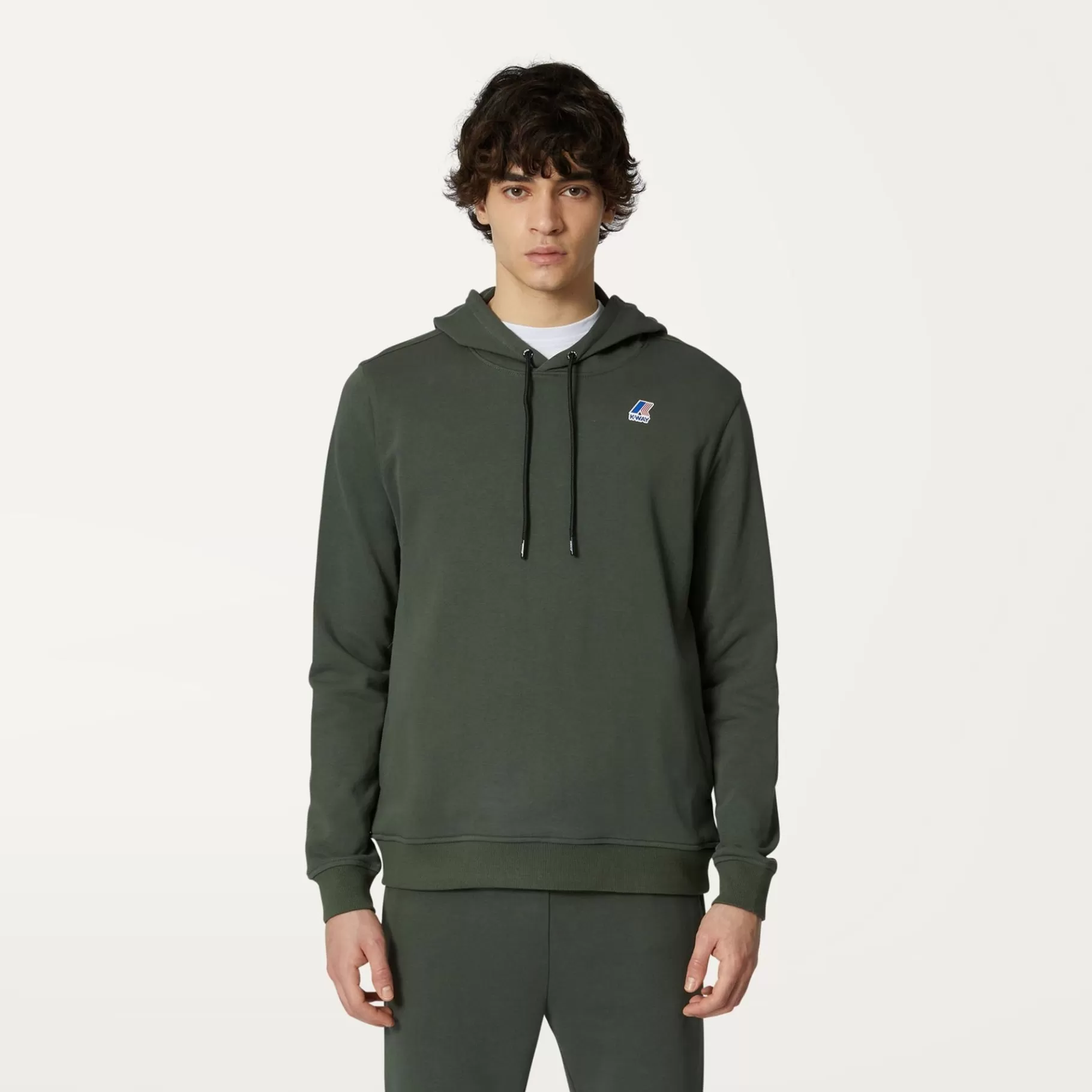 Hoodies And Sweaters*K-WAY Le Vrai Arnette Poly Cotton - Fleece - Jumper - Unisex - Green Blackish