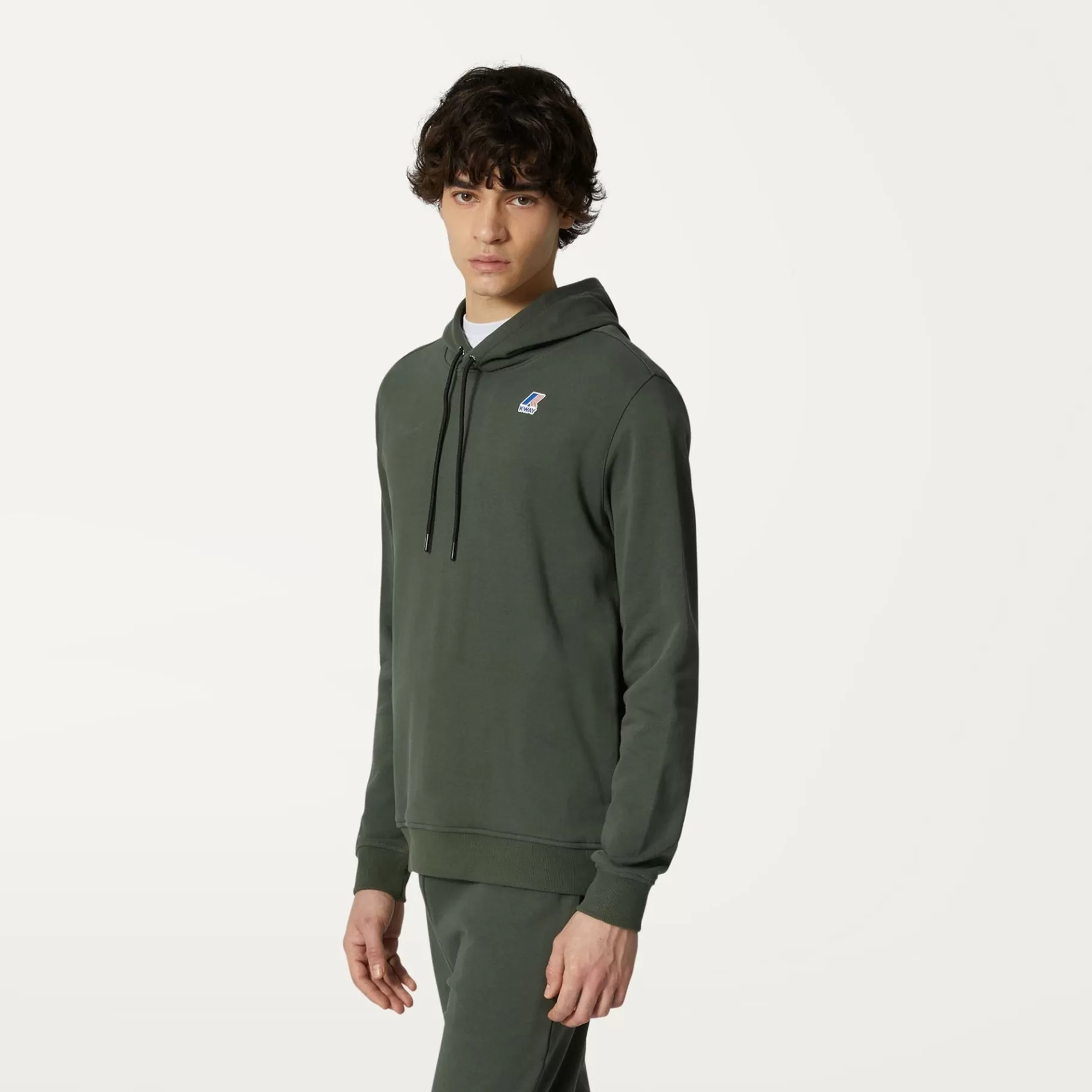 Hoodies And Sweaters*K-WAY Le Vrai Arnette Poly Cotton - Fleece - Jumper - Unisex - Green Blackish
