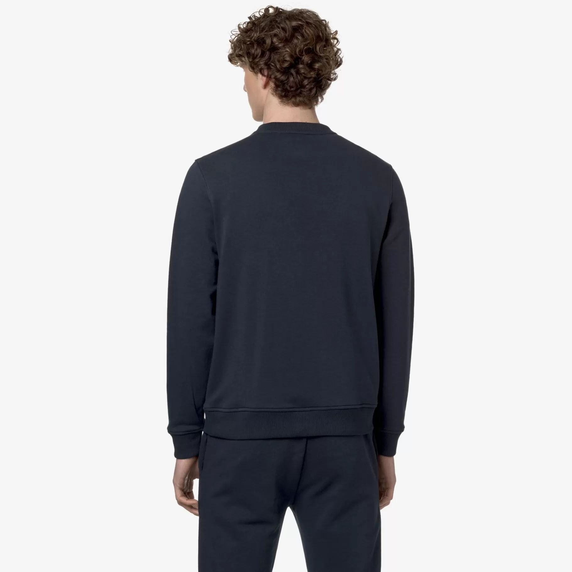 Hoodies And Sweaters*K-WAY Le Vrai Auguste Poly Cotton - Fleece - Jumper - Unisex - Blue Depth