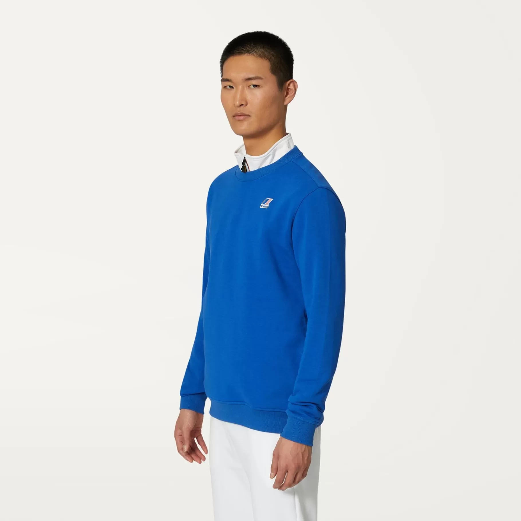 Hoodies And Sweaters*K-WAY Le Vrai Auguste Poly Cotton - Fleece - Jumper - Unisex - Blue Royal Marine