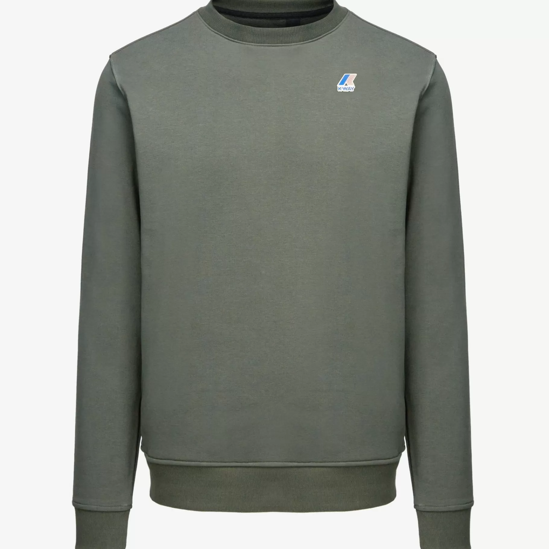 Hoodies And Sweaters*K-WAY Le Vrai Auguste Poly Cotton - Fleece - Jumper - Unisex - Green Blackish