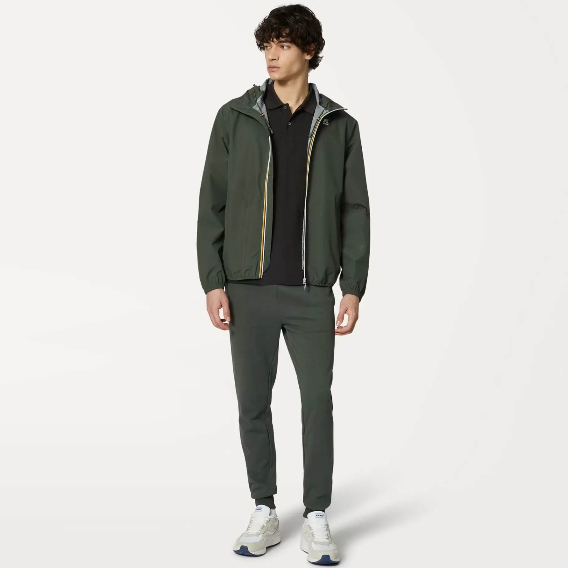 Trousers*K-WAY Le Vrai Bishop Poly Cotton - Pants - Sport Trousers - Unisex - Green Blackish