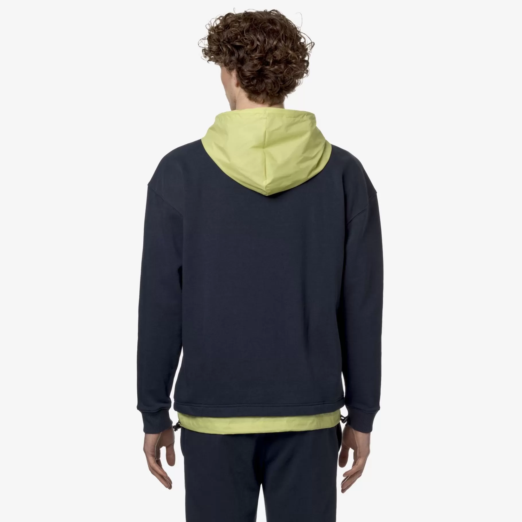 Hoodies And Sweaters*K-WAY Le Vrai Donatien Nylon Pc - Fleece - Jumper - Unisex - Blue Depth-Green Celery